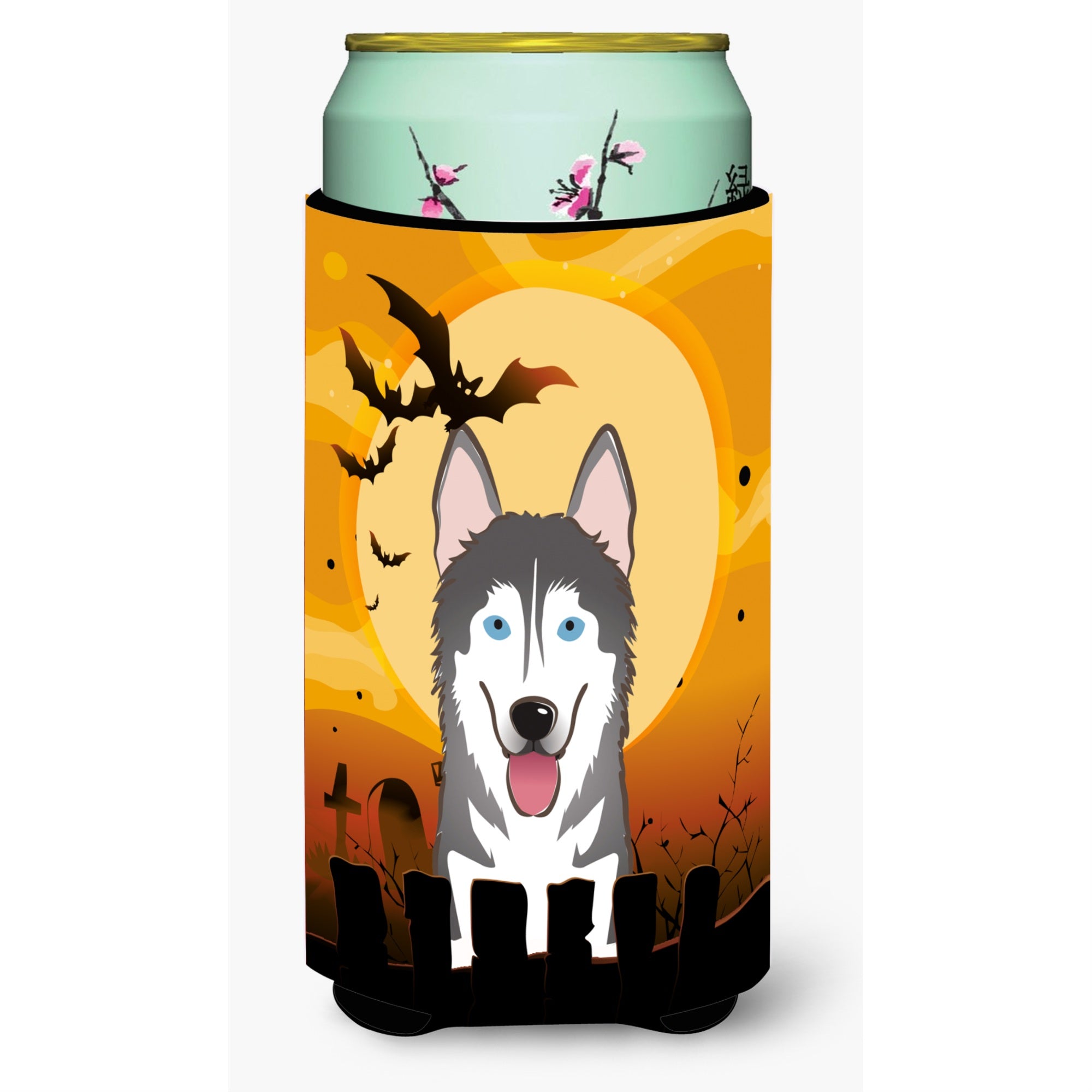 'Caroline'S Treasures Halloween Alaskan Malamute Tall Boy Koozie Hugger, Multicolor''
