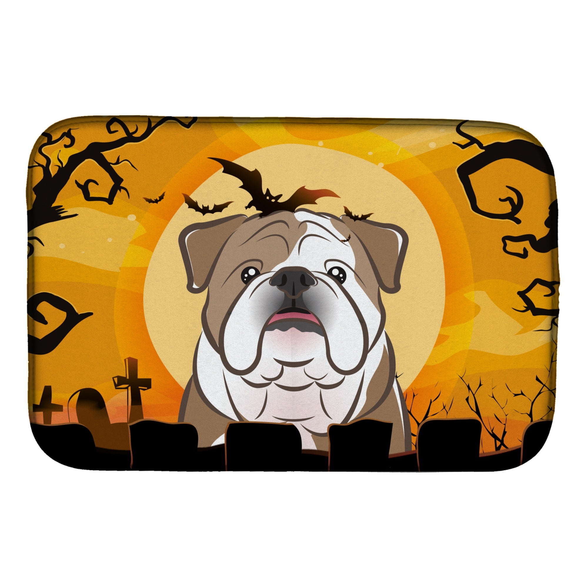 'Caroline'S Treasures Halloween English Bulldog Dish Drying Mat, 14'''' X 21''''''