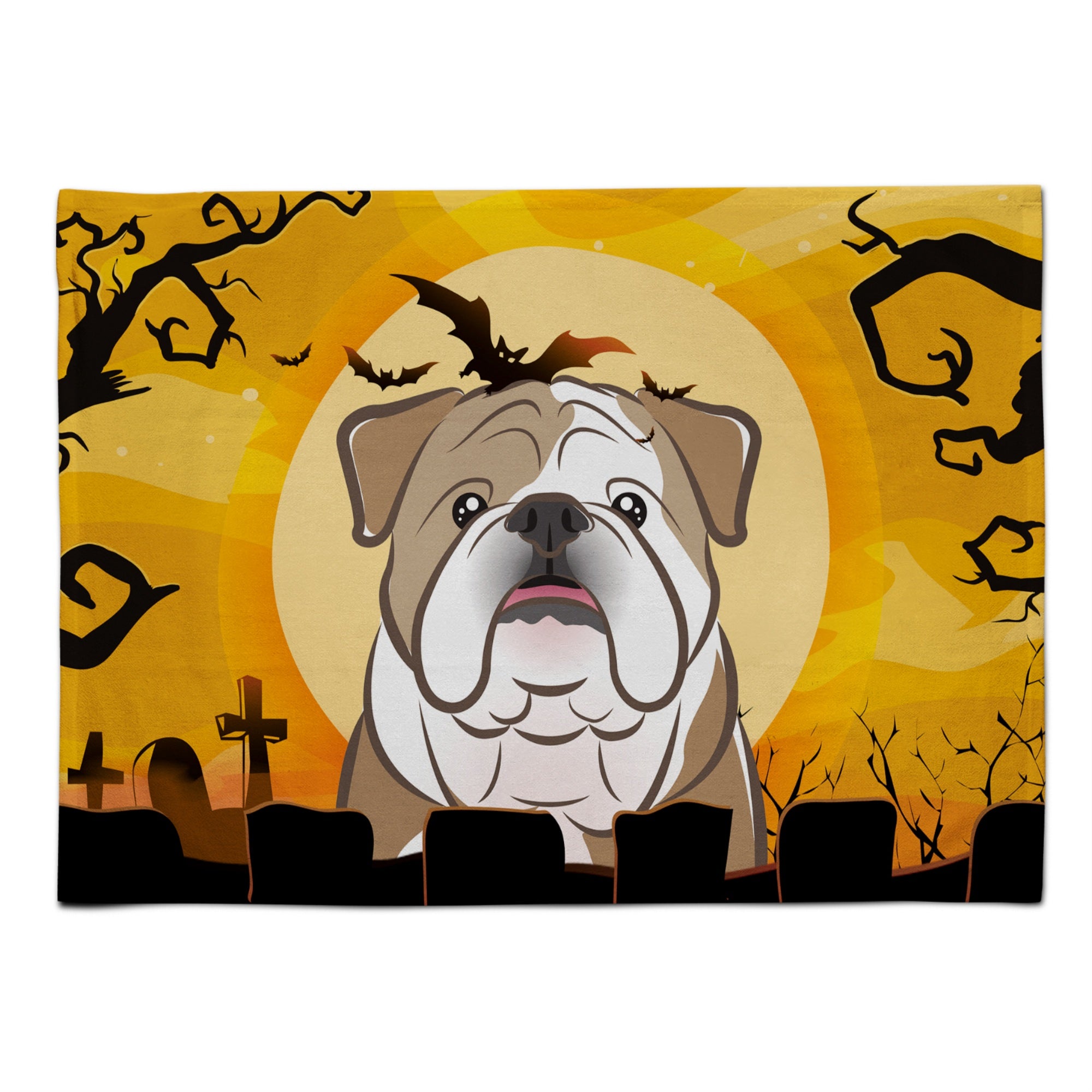 'Caroline'S Treasures Bb1777Plmt Halloween English Bulldog Fabric Placemat, Multicolor''