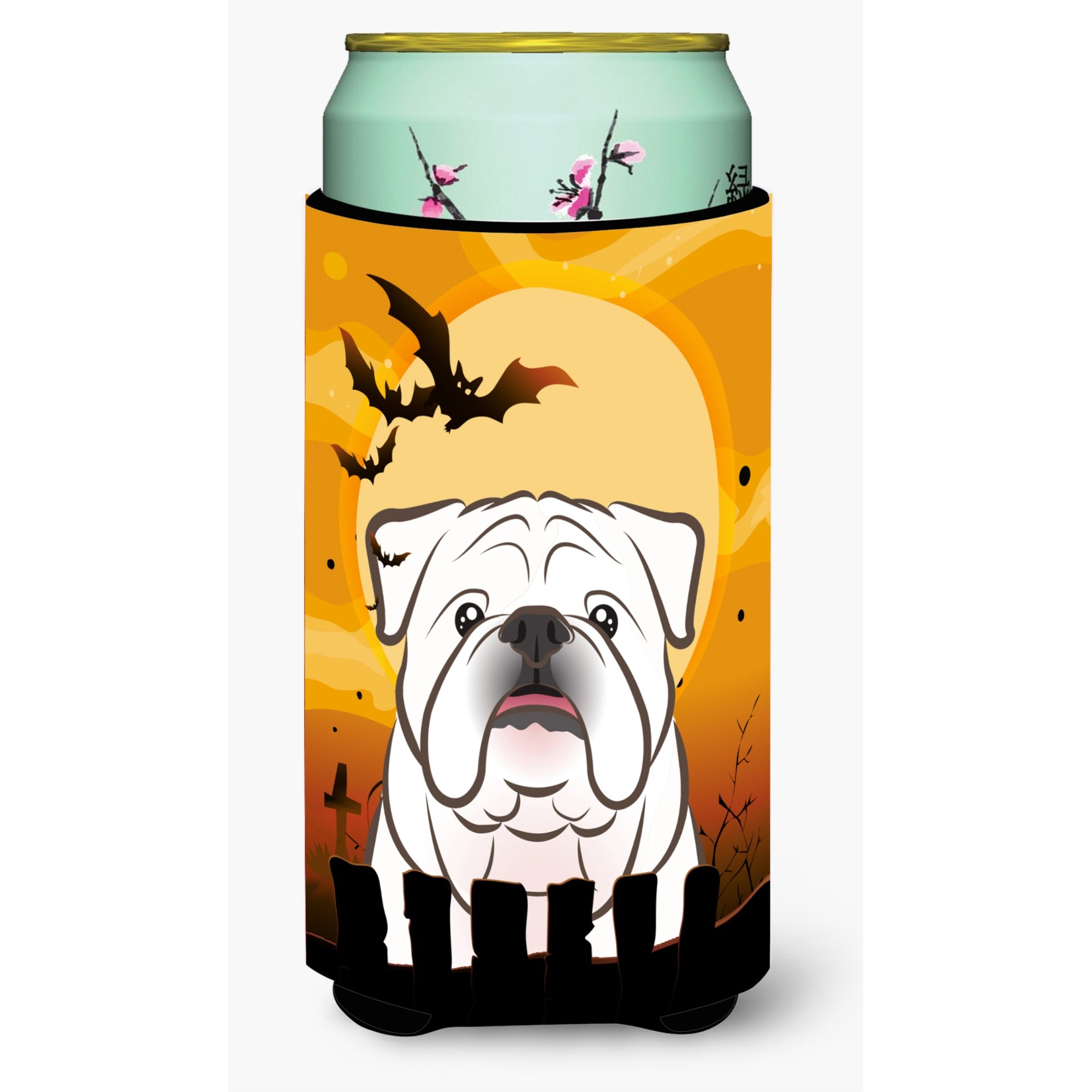 'Caroline'S Treasures Halloween White English Bulldog Tall Boy Koozie Hugger, Multicolor''