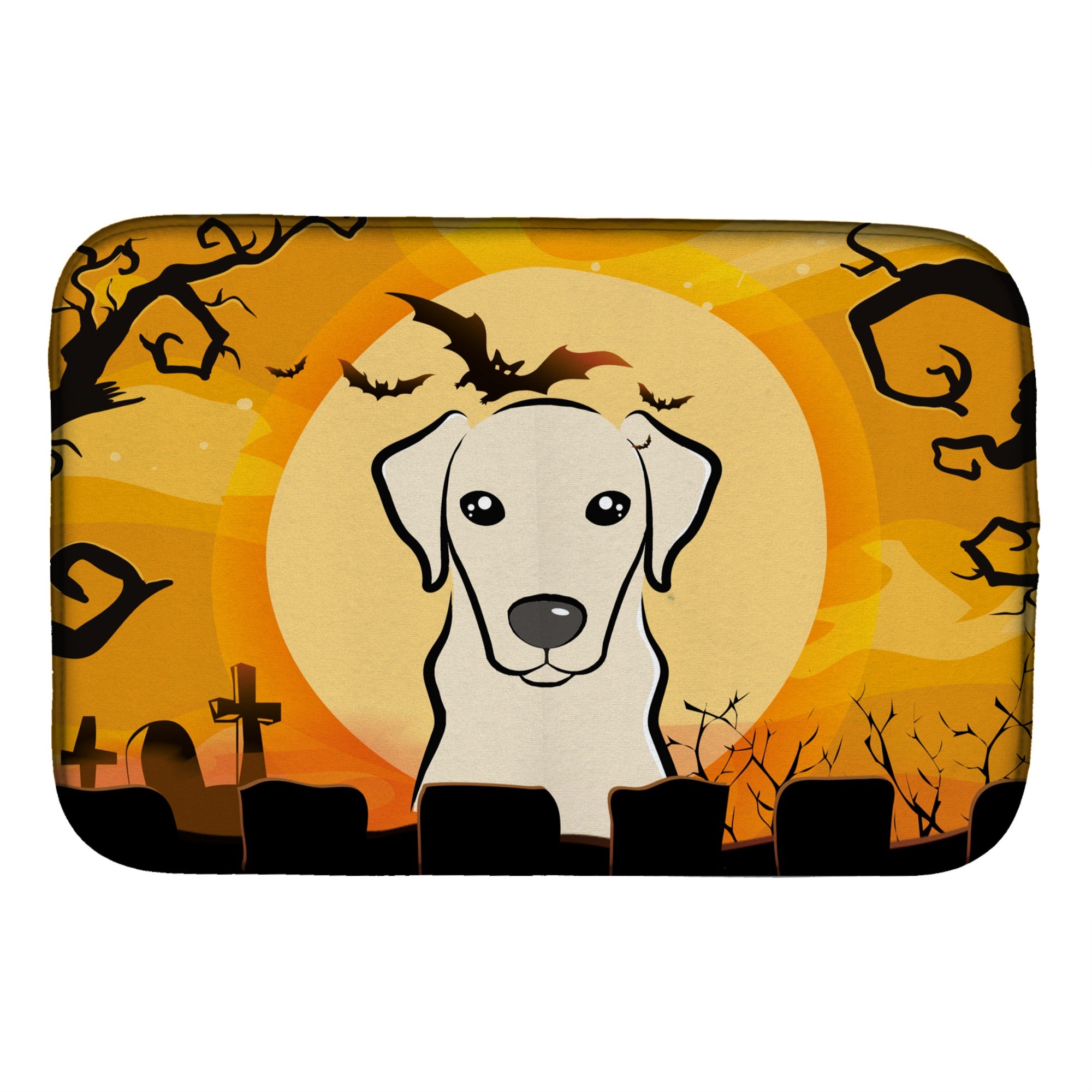 'Caroline'S Treasures Halloween Yellow Labrador Dish Drying Mat, 14'''' X 21''''''