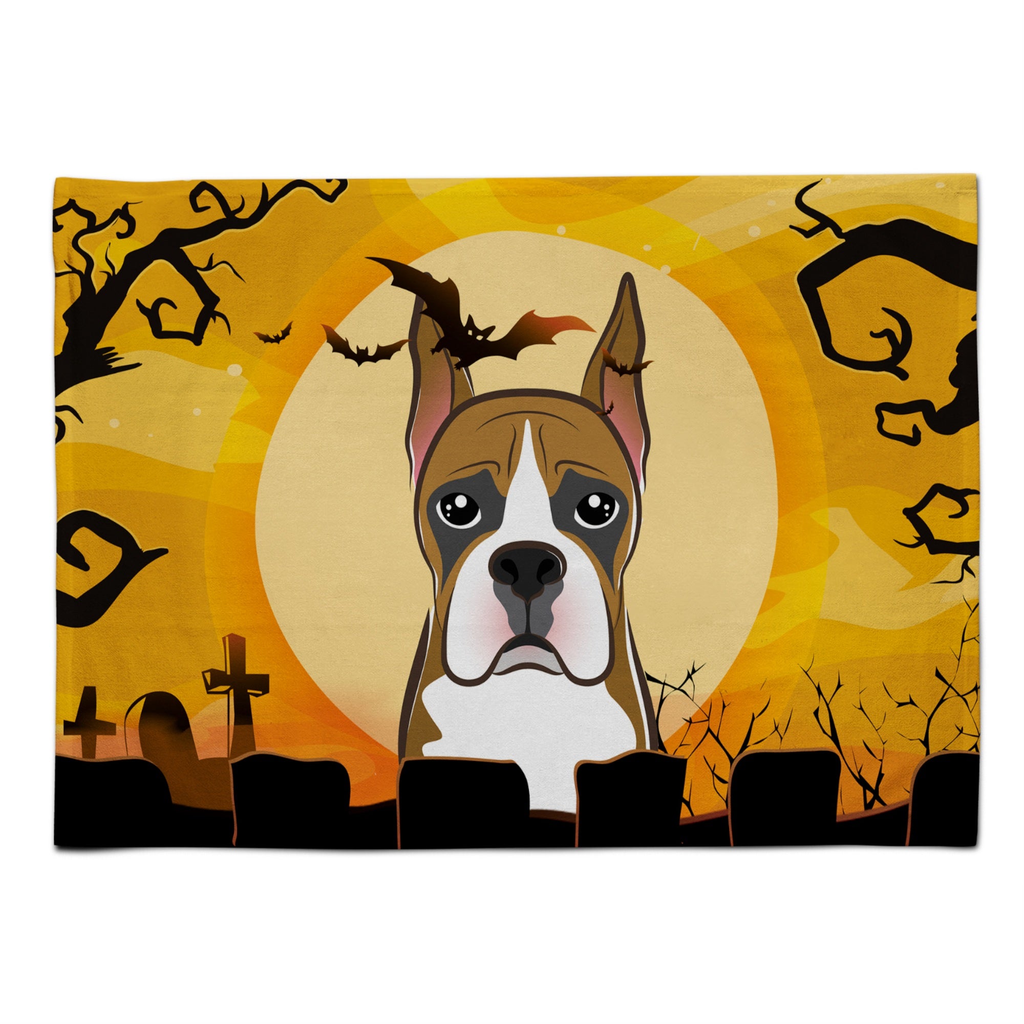 'Caroline'S Treasures Bb1781Plmt Halloween Boxer Fabric Placemat, Multicolor''