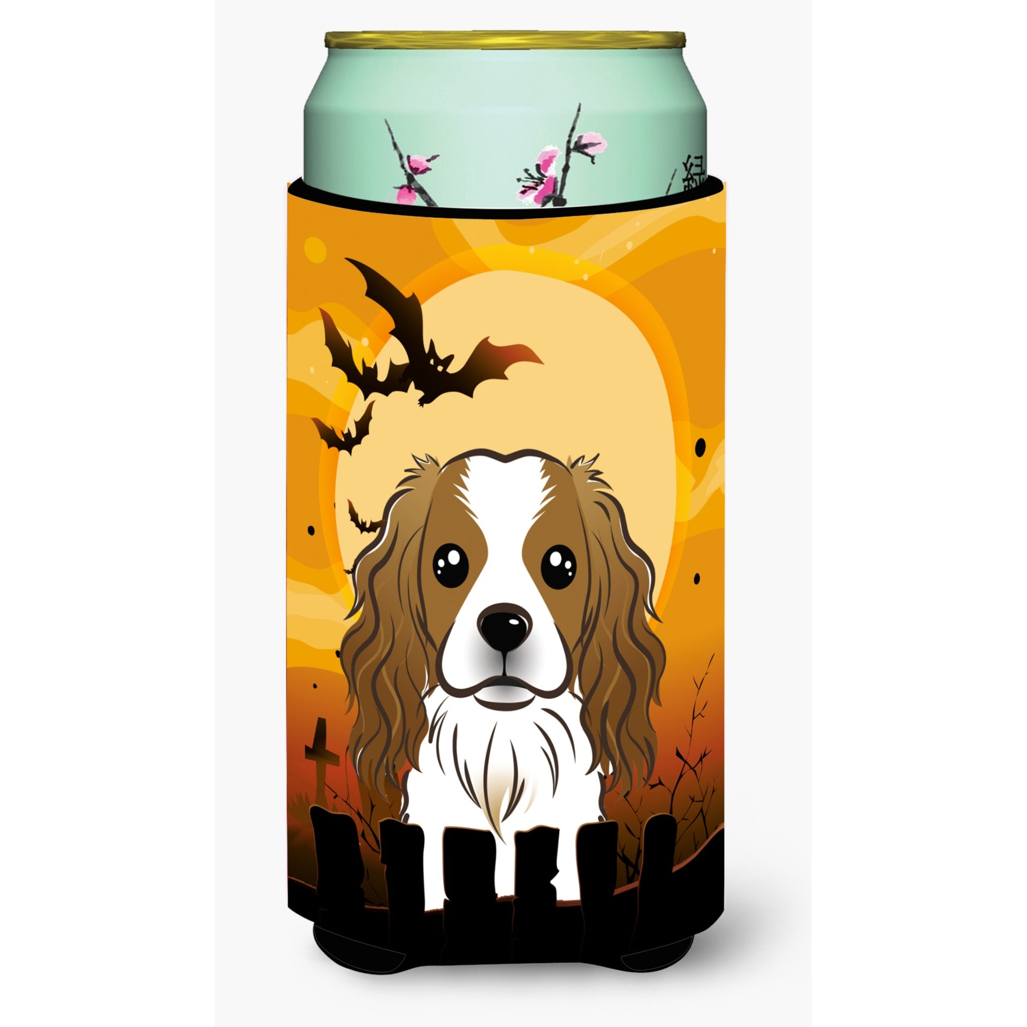 'Caroline'S Treasures Halloween Cavalier Spaniel Tall Boy Koozie Hugger, Multicolor''