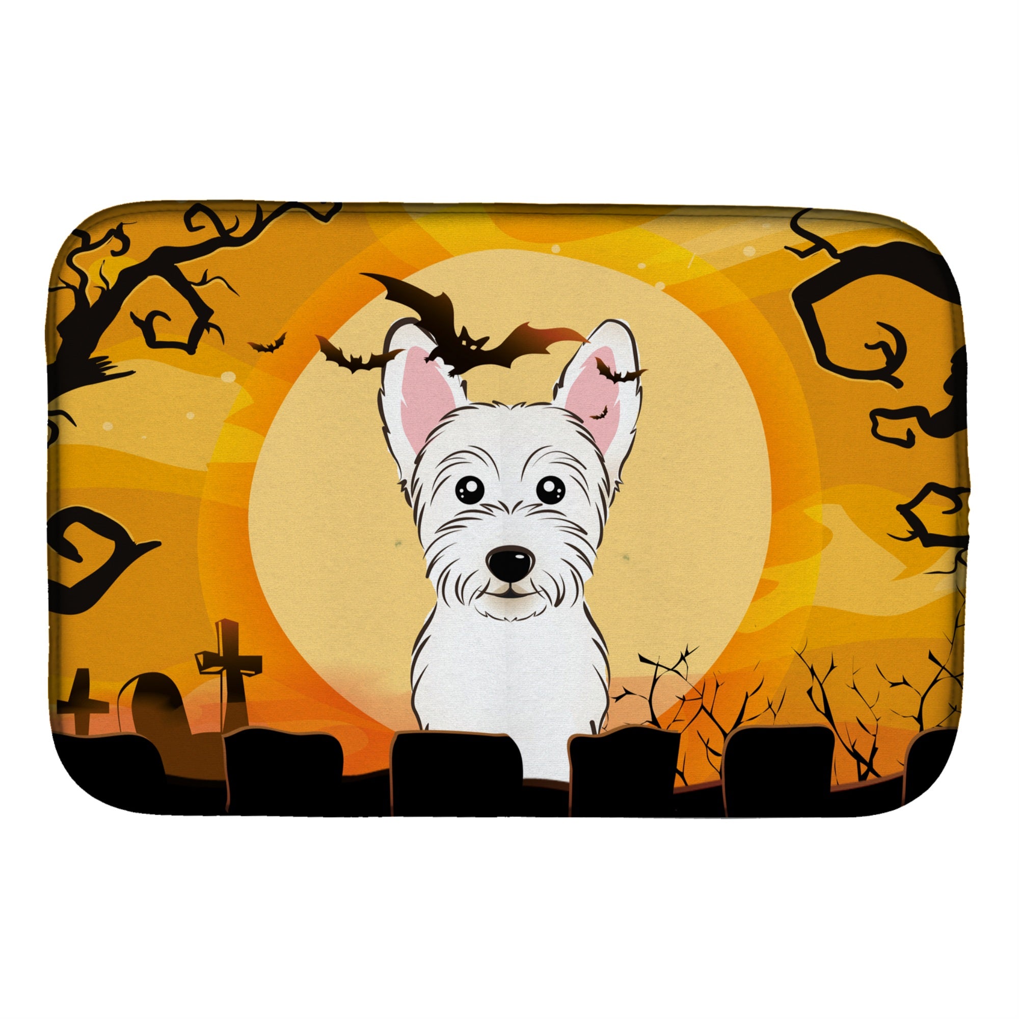 'Caroline'S Treasures Halloween Westie Dish Drying Mat, 14'''' X 21''''''