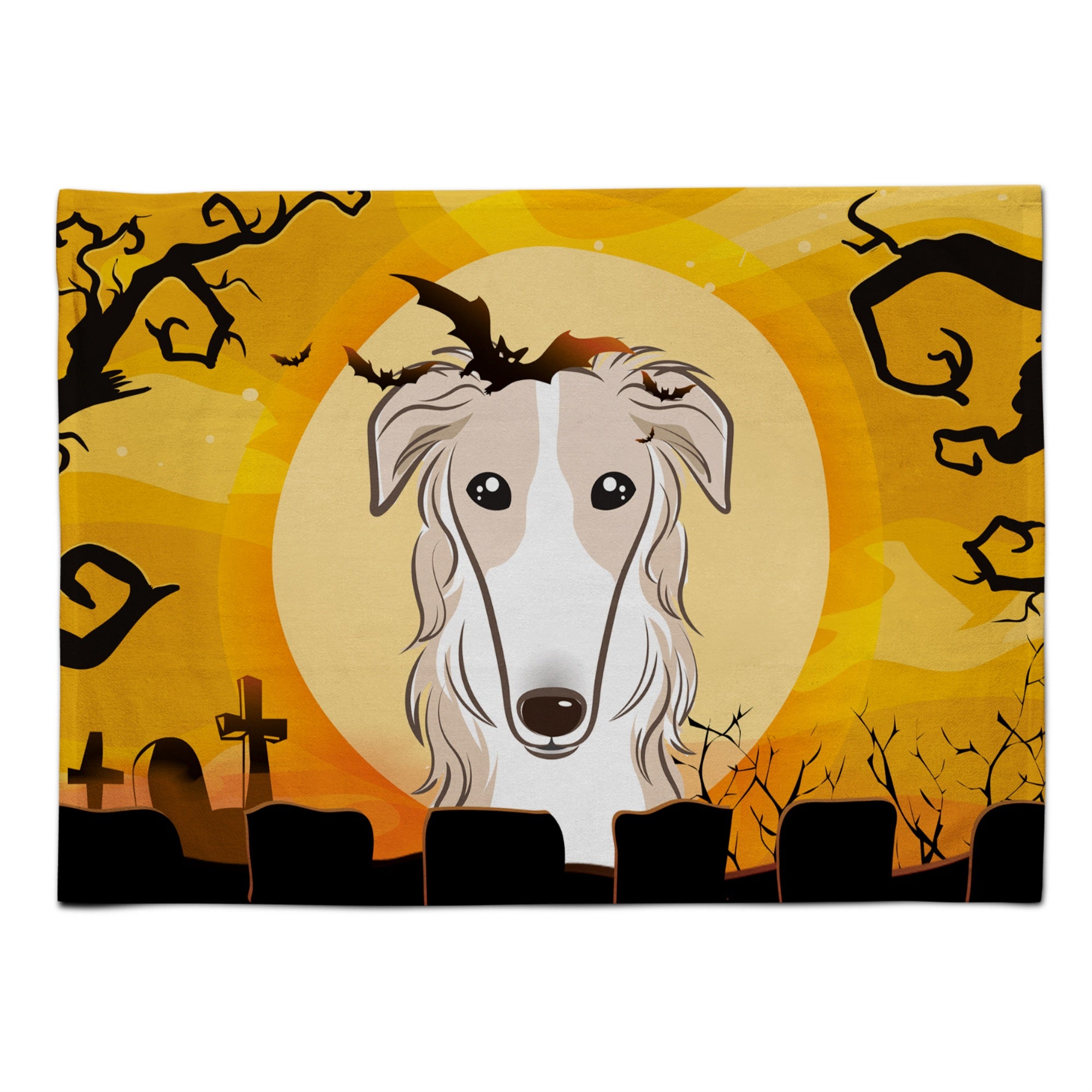 'Caroline'S Treasures Bb1786Plmt Halloween Borzoi Fabric Placemat, Multicolor''