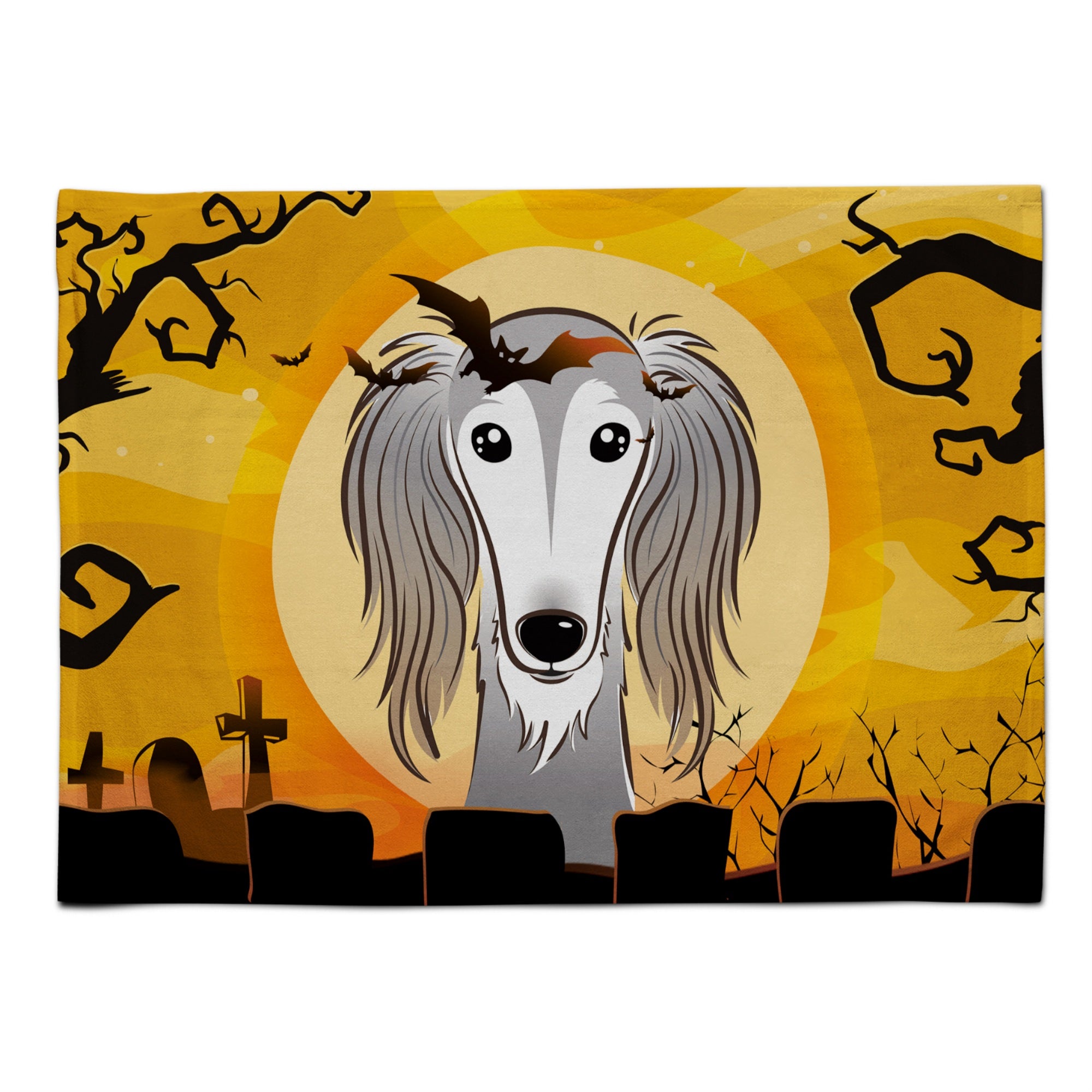 'Caroline'S Treasures Bb1787Plmt Halloween Saluki Fabric Placemat, Multicolor''