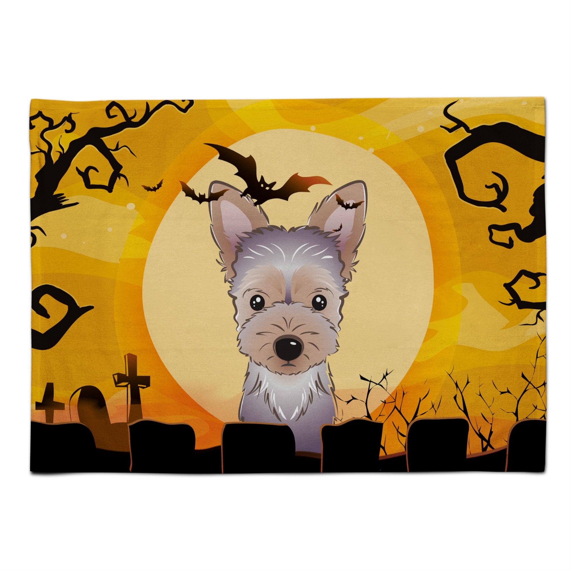 'Caroline'S Treasures Bb1790Plmt Halloween Yorkie Puppy Fabric Placemat, Multicolor''