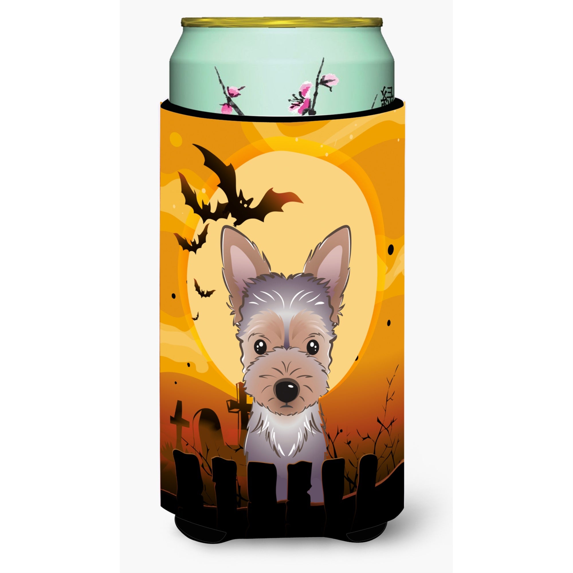 'Caroline'S Treasures Halloween Yorkie Puppy Tall Boy Koozie Hugger, Multicolor''