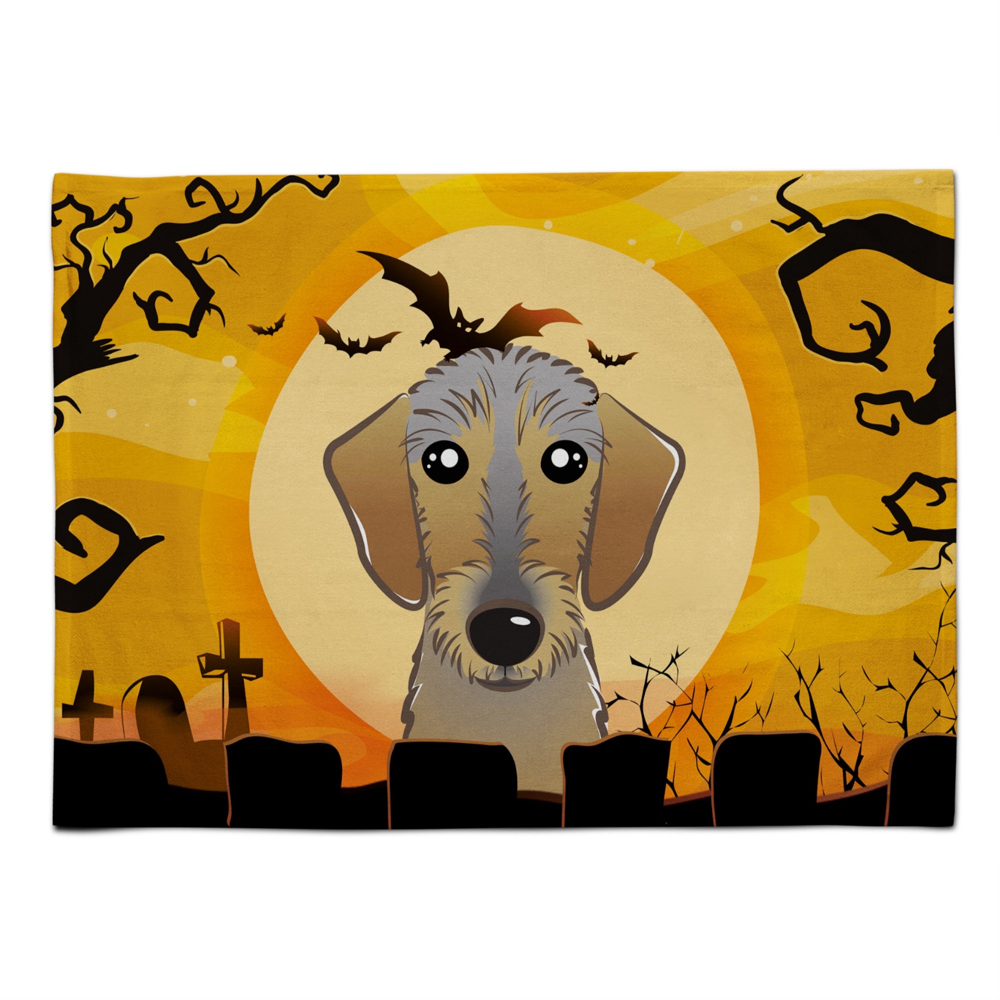 'Caroline'S Treasures Bb1791Plmt Halloween Wirehaired Dachshund Fabric Placemat, Multicolor''