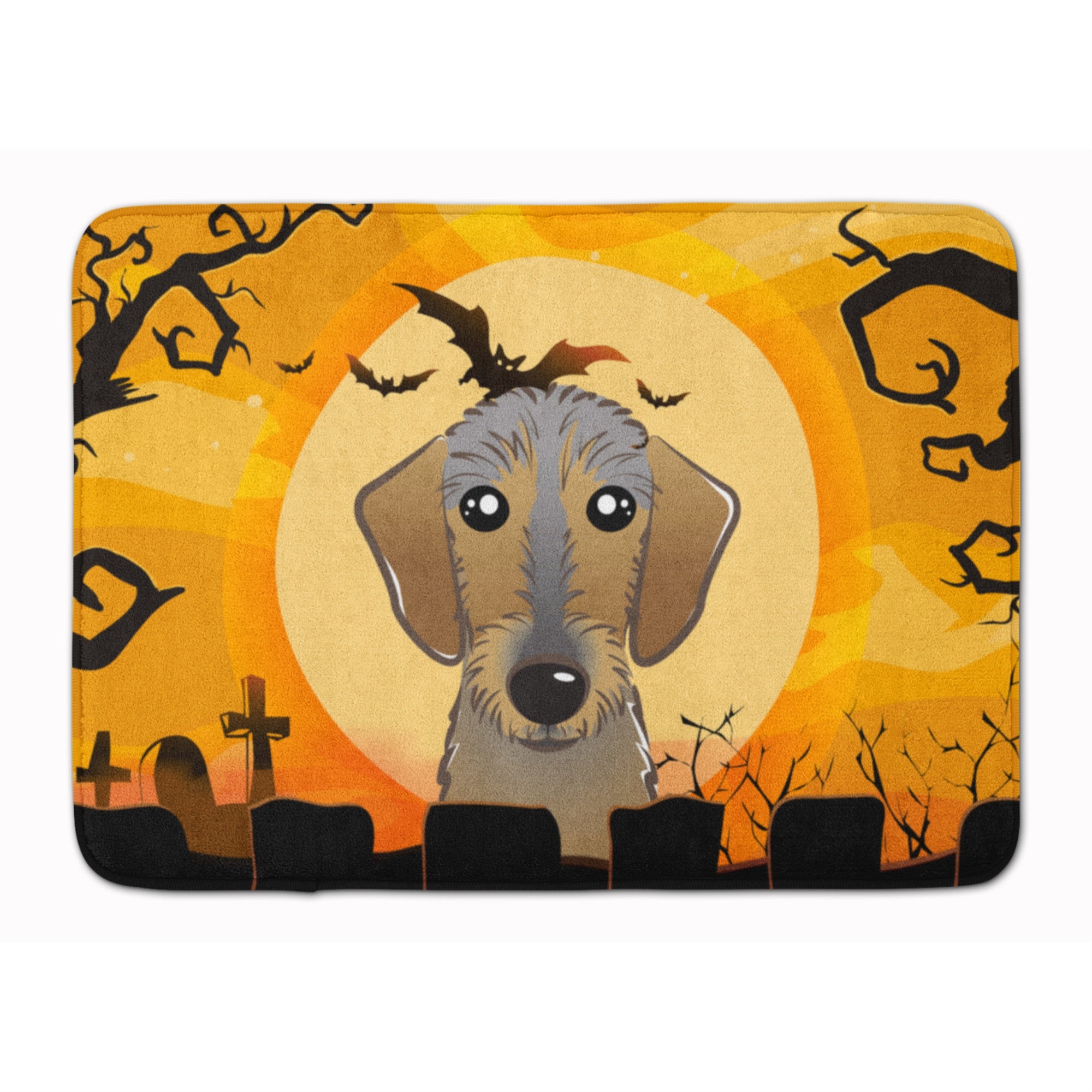 'Caroline'S Treasures Halloween Wirehaired Dachshund Floor Mat, 19'''' X 27'''', Multicolor''