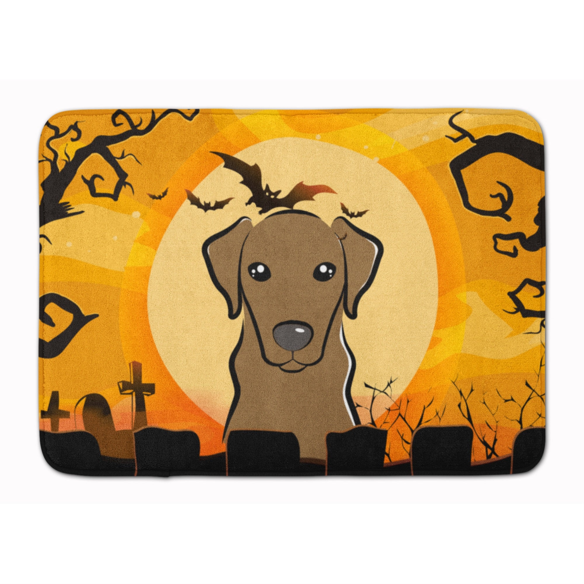 'Caroline'S Treasures Halloween Chocolate Labrador Floor Mat, 19'''' X 27'''', Multicolor''