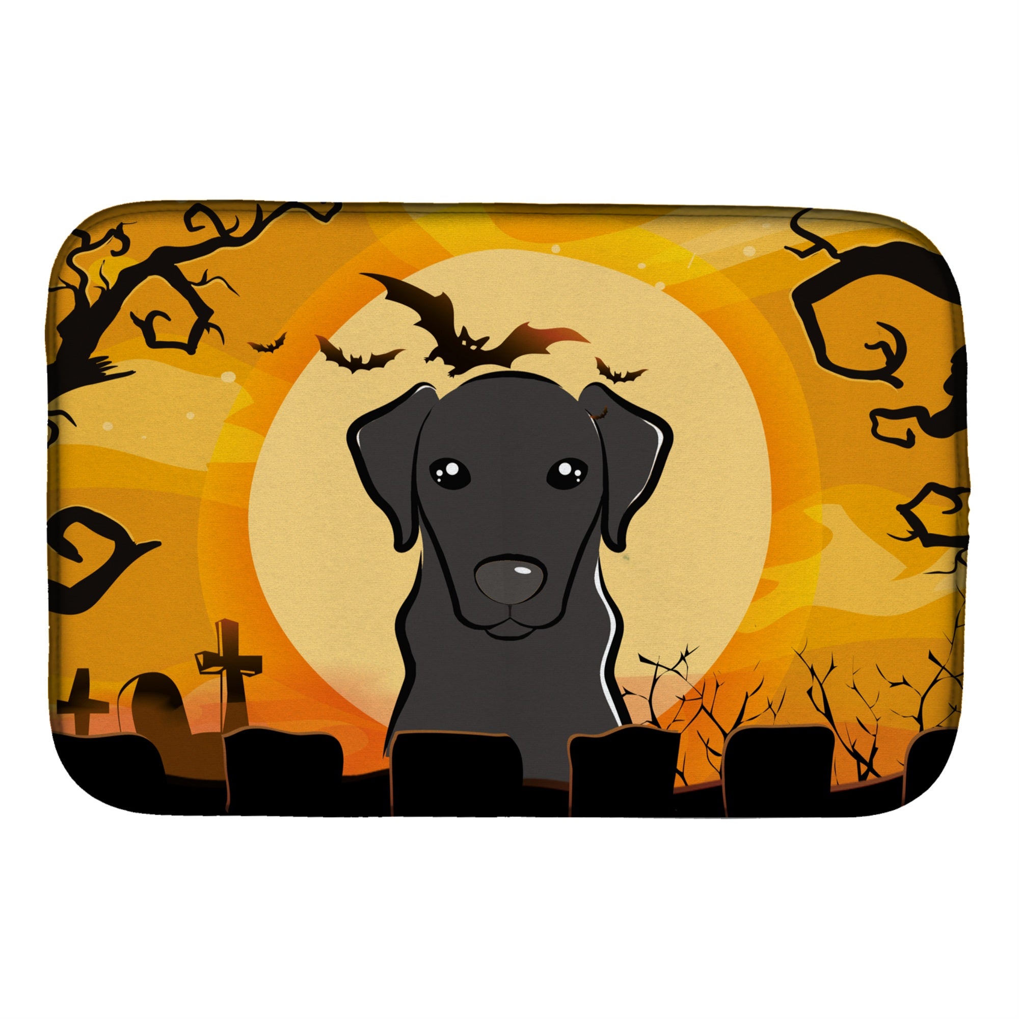 'Caroline'S Treasures Halloween Black Labrador Dish Drying Mat, 14'''' X 21''''''