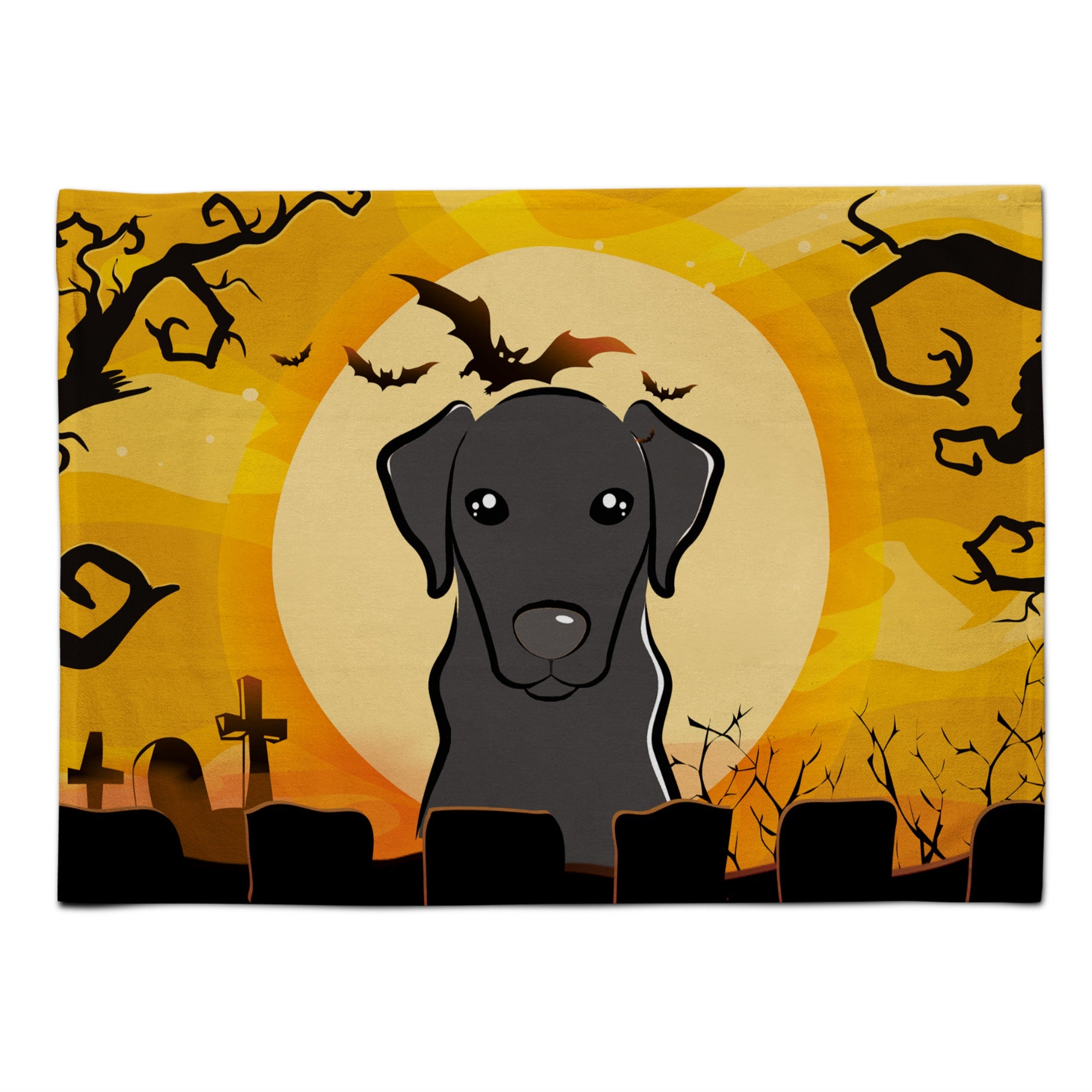 'Caroline'S Treasures Bb1793Plmt Halloween Black Labrador Fabric Placemat, Multicolor''