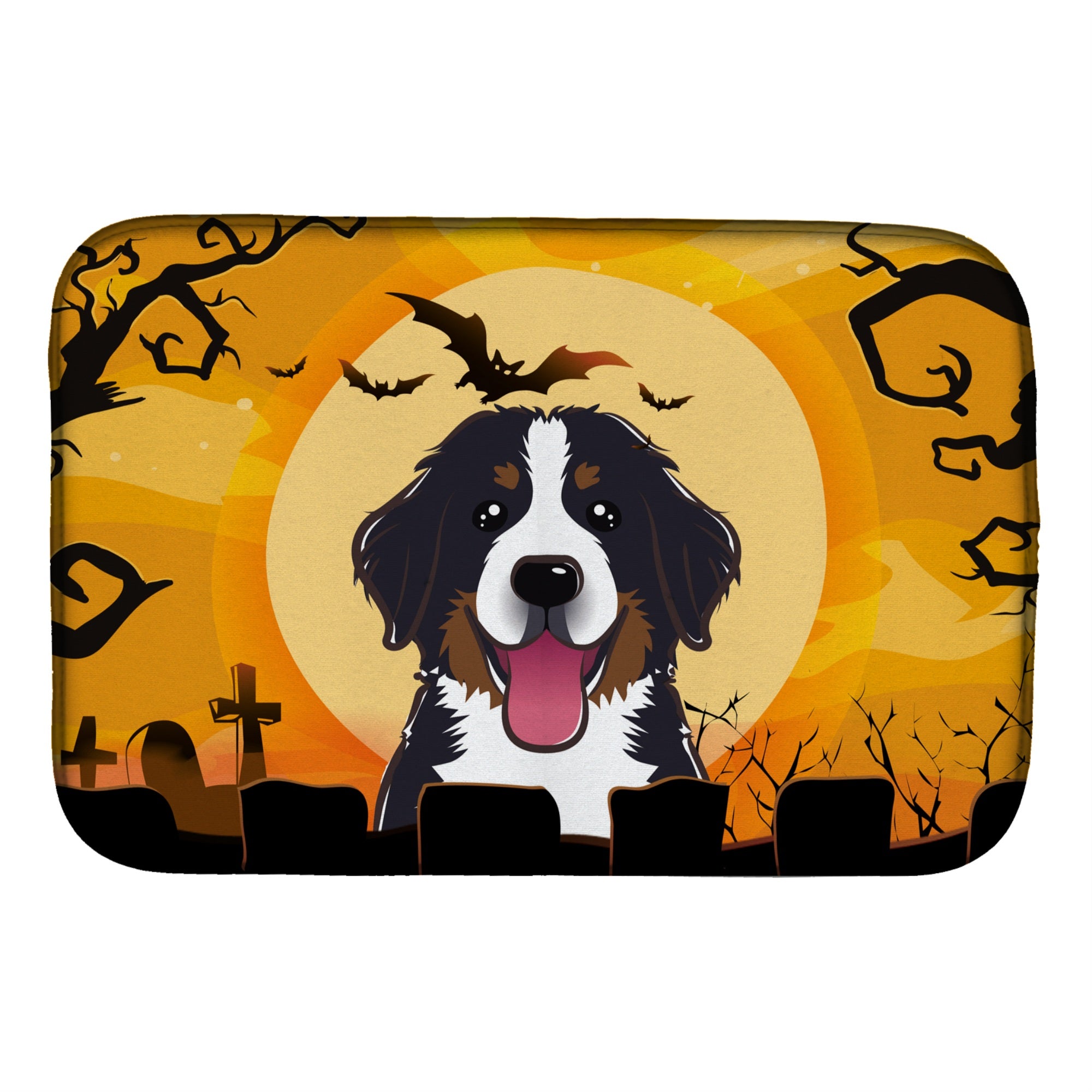 'Caroline'S Treasures Halloween Bernese Mountain Dog Dish Drying Mat, 14'''' X 21''''''