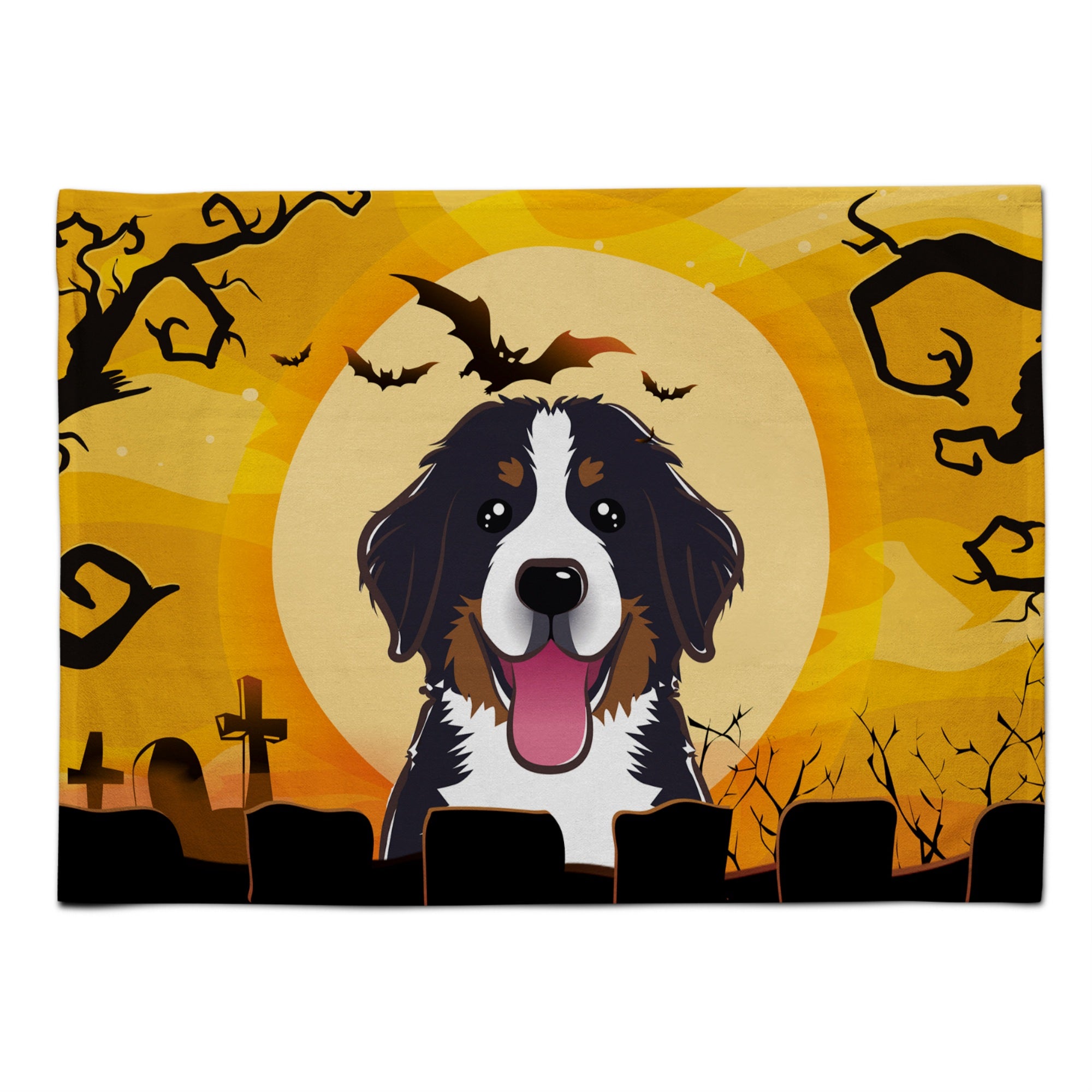 'Caroline'S Treasures Bb1795Plmt Halloween Bernese Mountain Dog Fabric Placemat, Multicolor''
