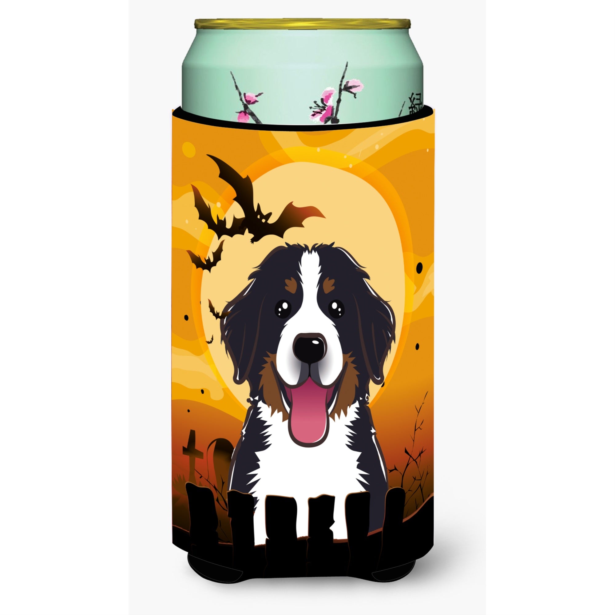 'Caroline'S Treasures Halloween Bernese Mountain Dog Tall Boy Koozie Hugger, Multicolor''