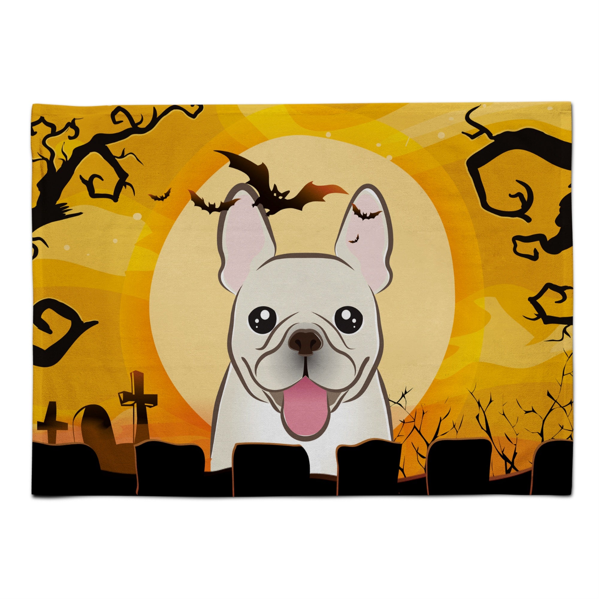 'Caroline'S Treasures Bb1796Plmt Halloween French Bulldog Fabric Placemat, Multicolor''