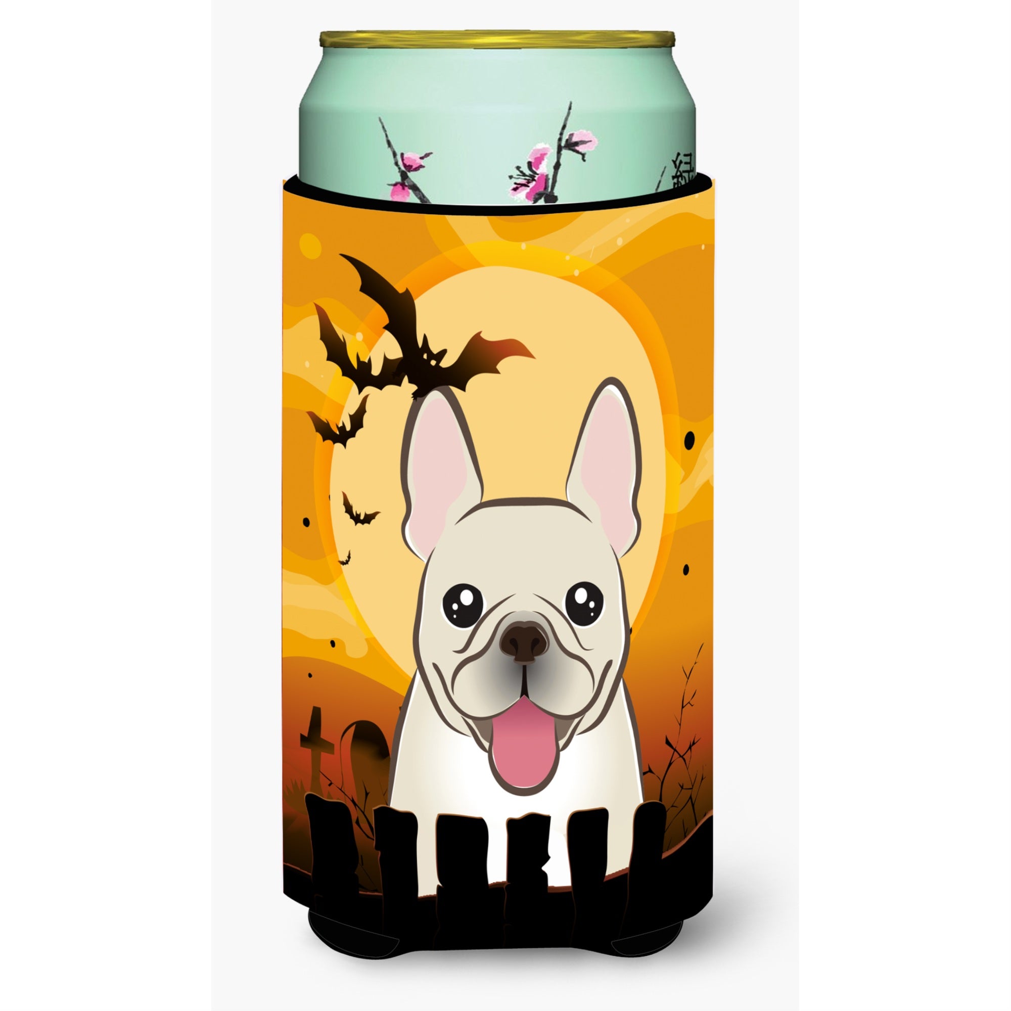 'Caroline'S Treasures Bb1796Tbc Halloween French Bulldog Tall Boy Koozie Hugger, Multicolor''