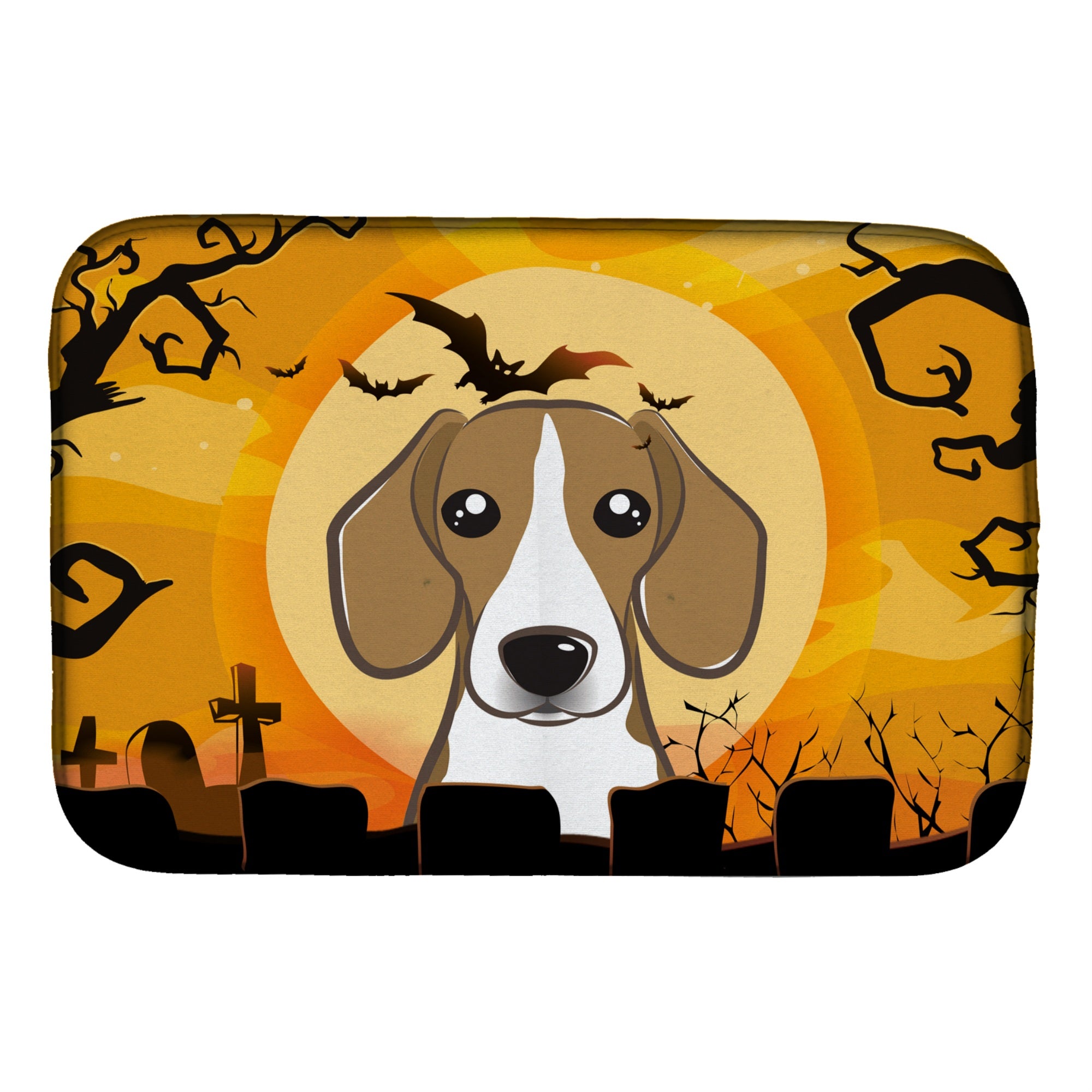 'Caroline'S Treasures Halloween Beagle Dish Drying Mat, 14'''' X 21''''''