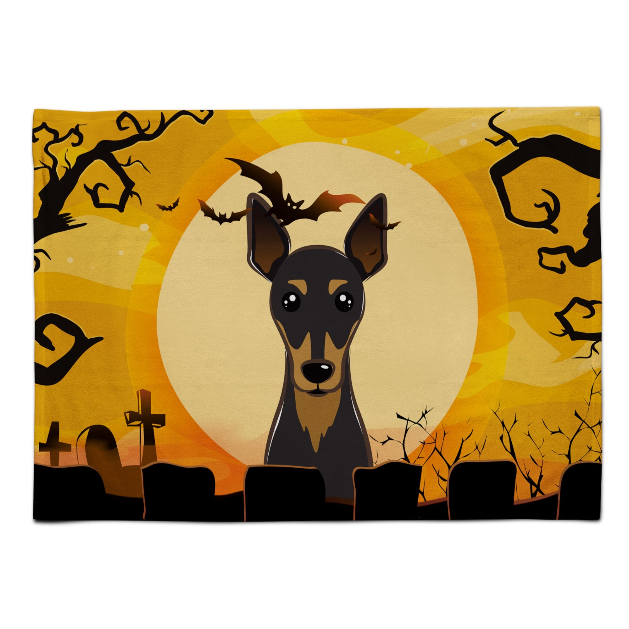 'Caroline'S Treasures Bb1798Plmt Halloween Min Pin Fabric Placemat, Multicolor''