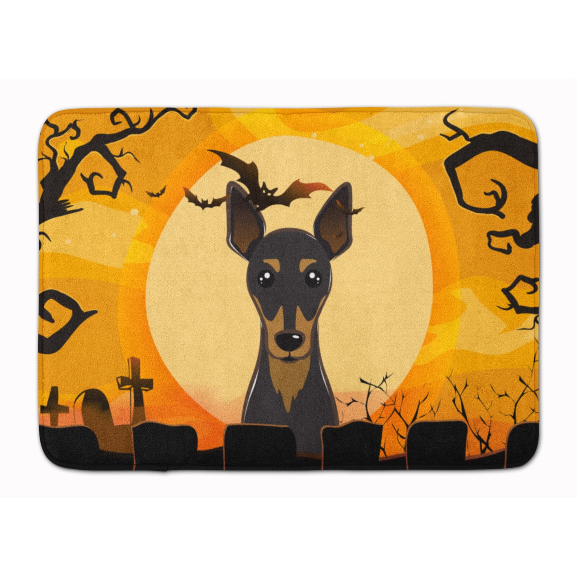 'Caroline'S Treasures Halloween Min Pin Floor Mat, 19'''' X 27'''', Multicolor''