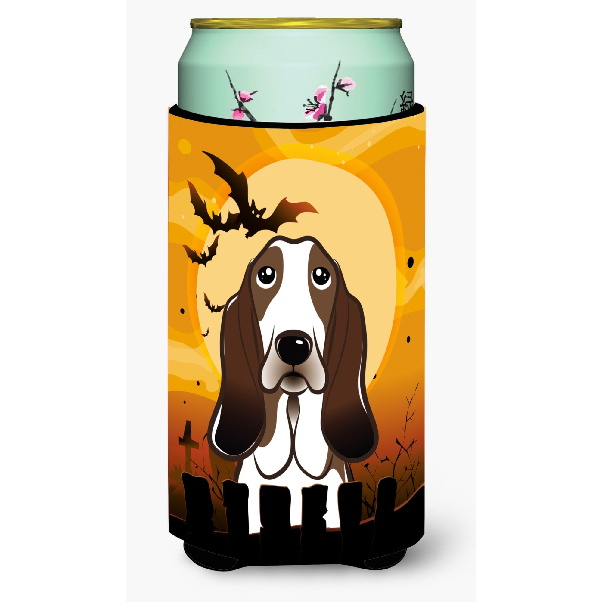 'Caroline'S Treasures Halloween Basset Hound Tall Boy Koozie Hugger, Multicolor''