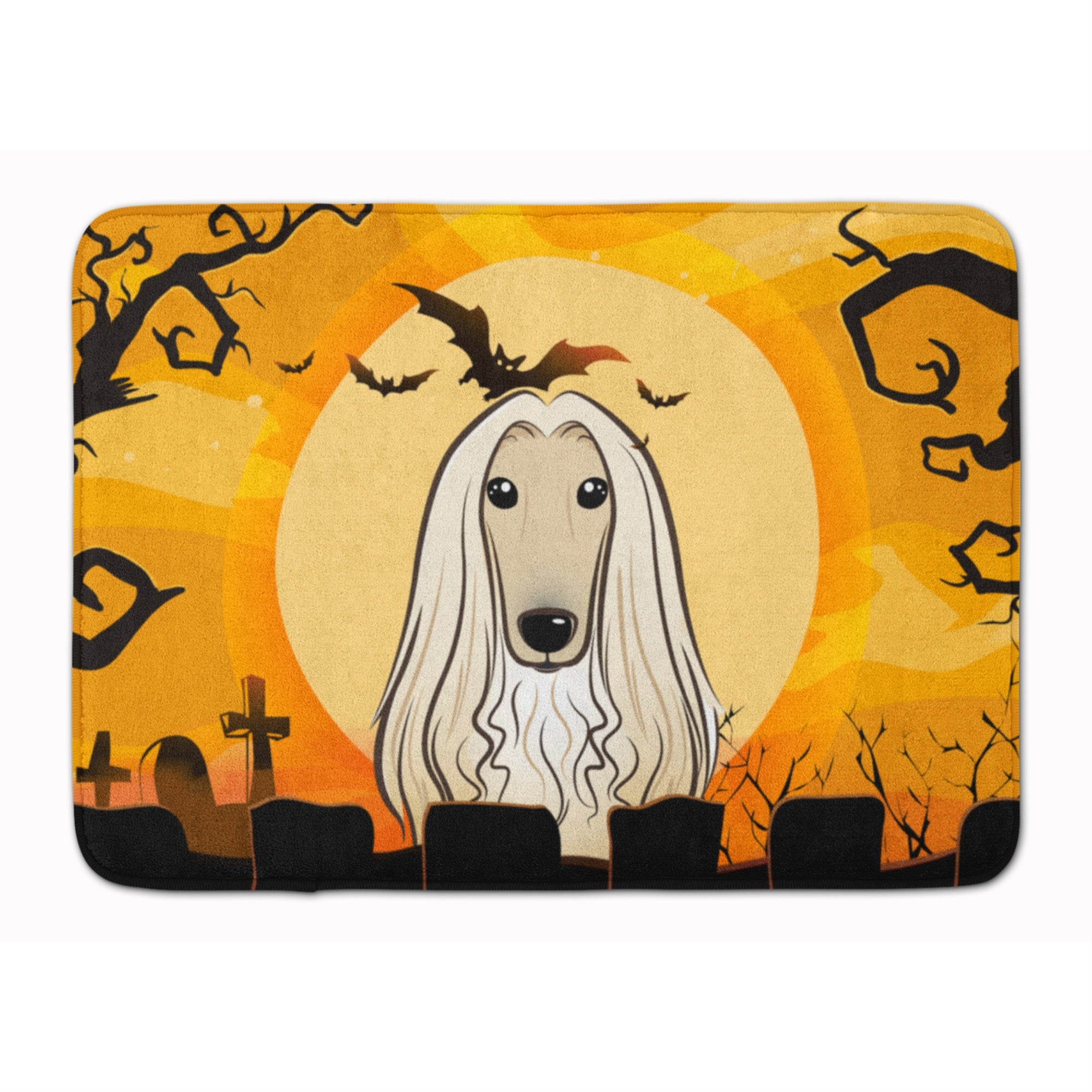 'Caroline'S Treasures Halloween Afghan Hound Floor Mat, 19'''' X 27'''', Multicolor''