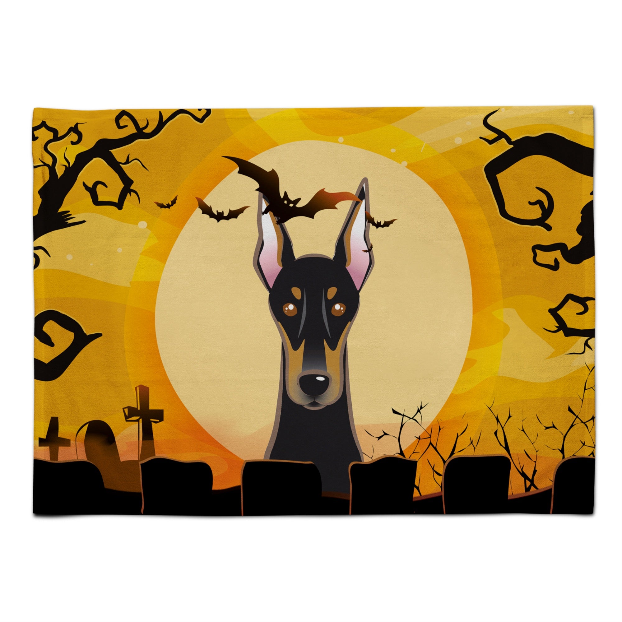 'Caroline'S Treasures Bb1803Plmt Halloween Doberman Fabric Placemat, Multicolor''