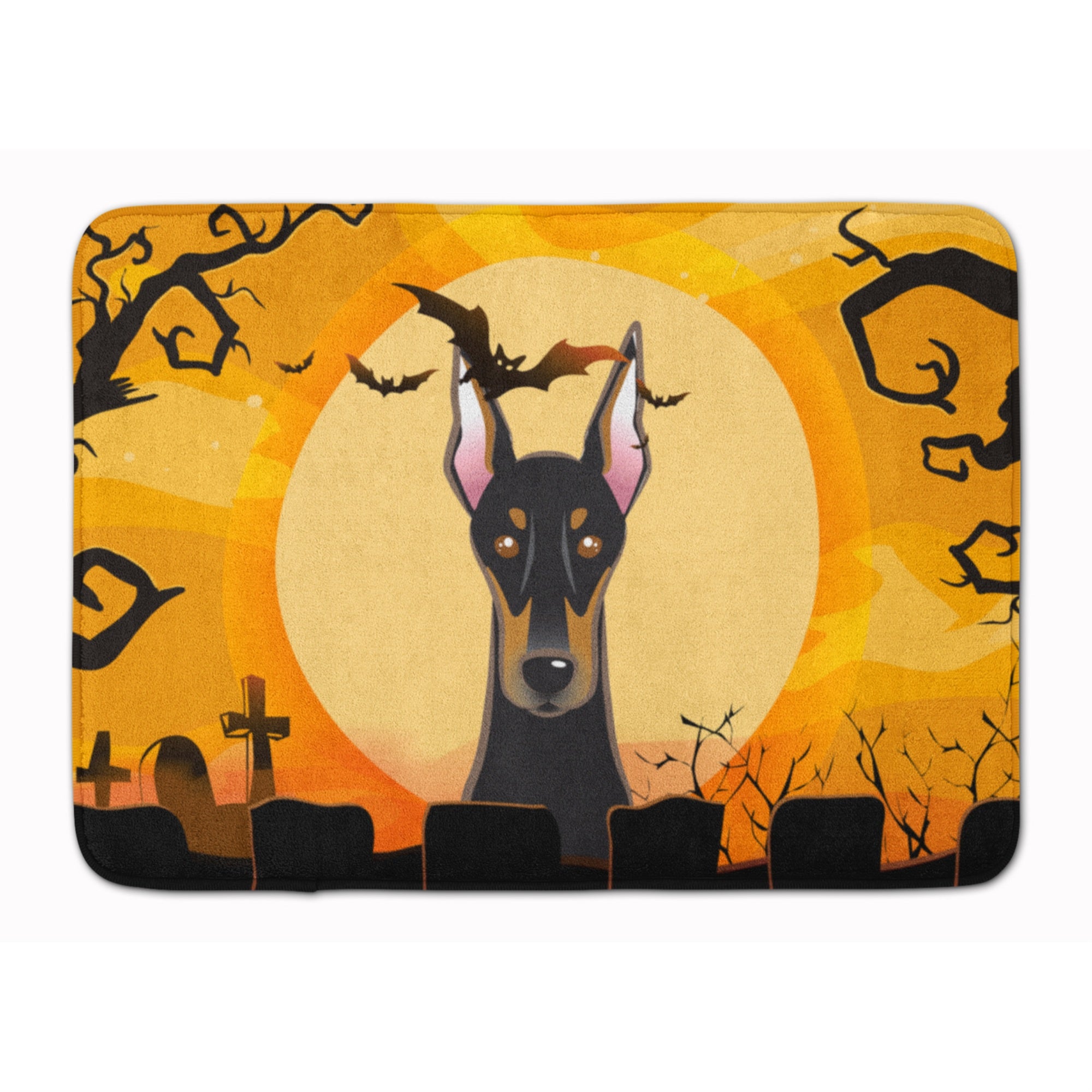 'Caroline'S Treasures Halloween Doberman Floor Mat, 19'''' X 27'''', Multicolor''