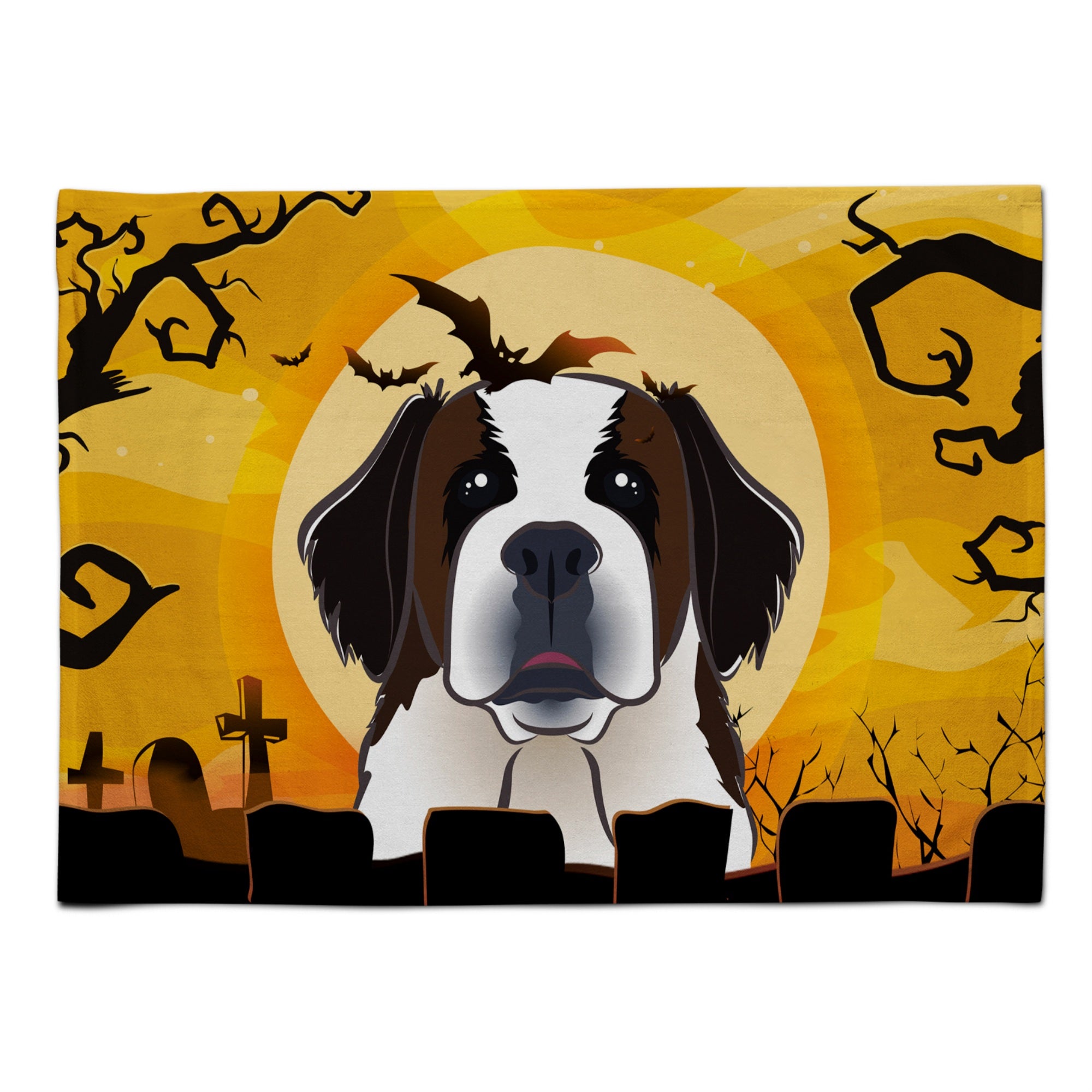 'Caroline'S Treasures Bb1804Plmt Halloween Saint Bernard Fabric Placemat, Multicolor''