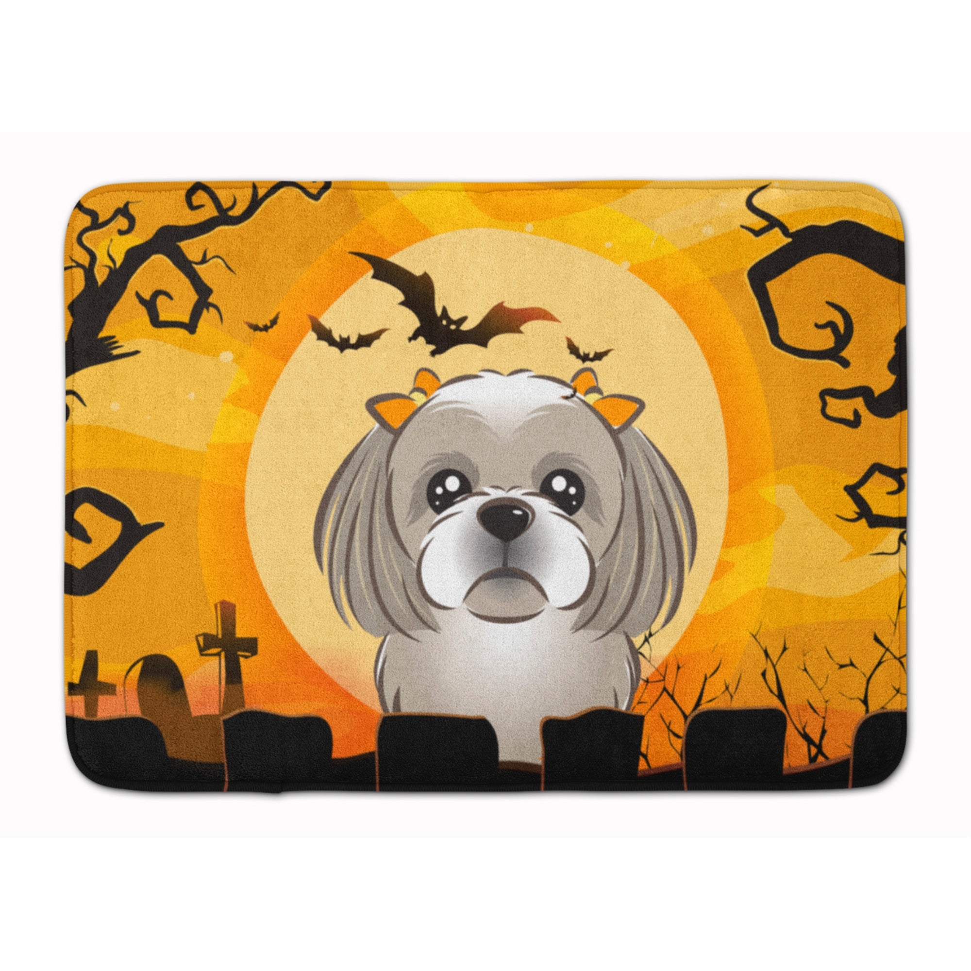 'Caroline'S Treasures Halloween Gray Silver Shih Tzu, 19'''' X 27'''', Multicolor''