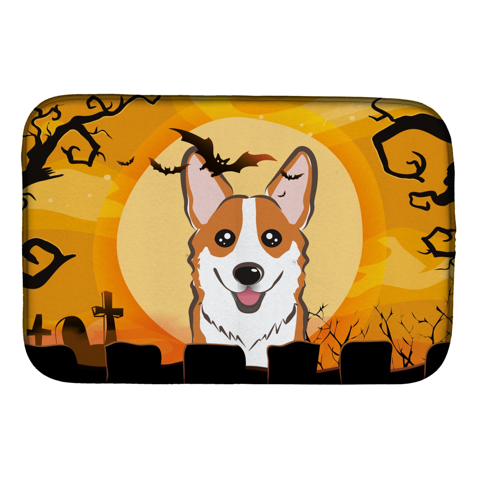 'Caroline'S Treasures Halloween Corgi Dish Drying Mat, 14'''' X 21''''''