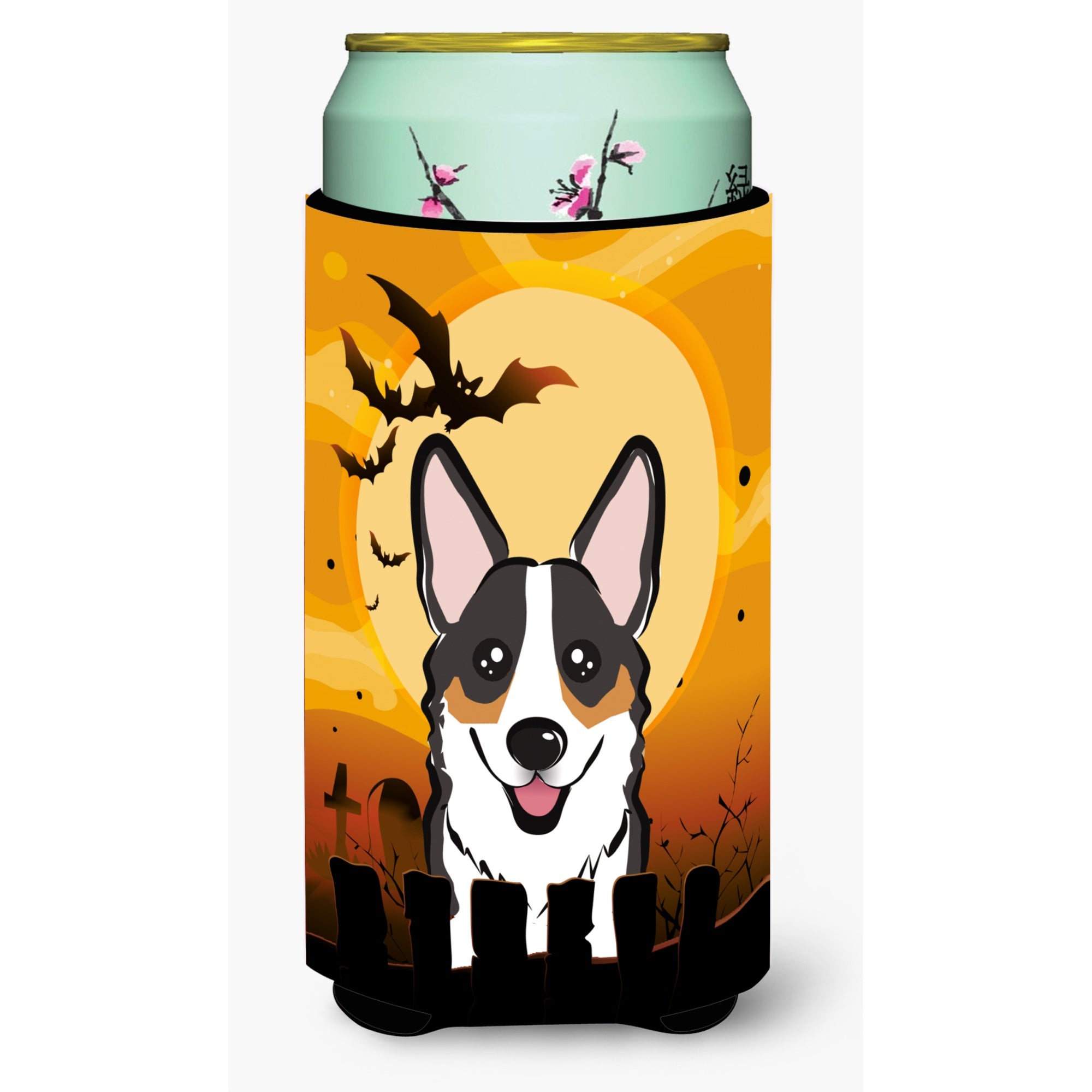 'Caroline'S Treasures Halloween Tricolor Corgi Tall Boy Koozie Hugger, Multicolor''