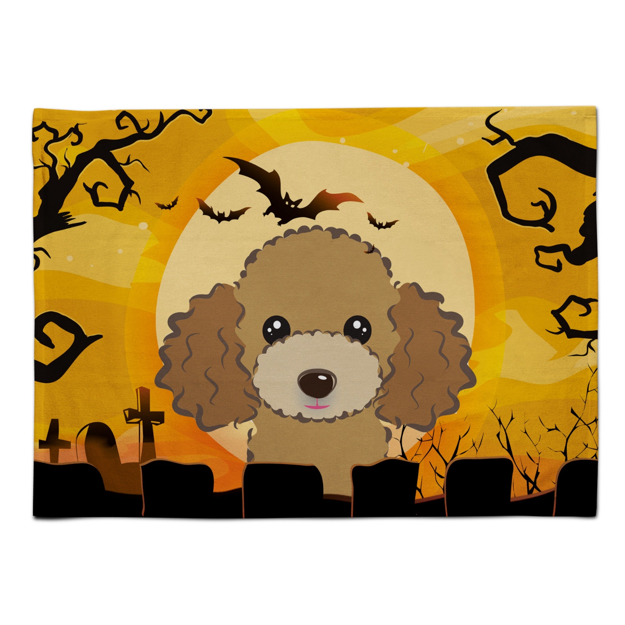 'Caroline'S Treasures Bb1814Plmt Halloween Chocolate Brown Poodle Fabric Placemat, Multicolor''