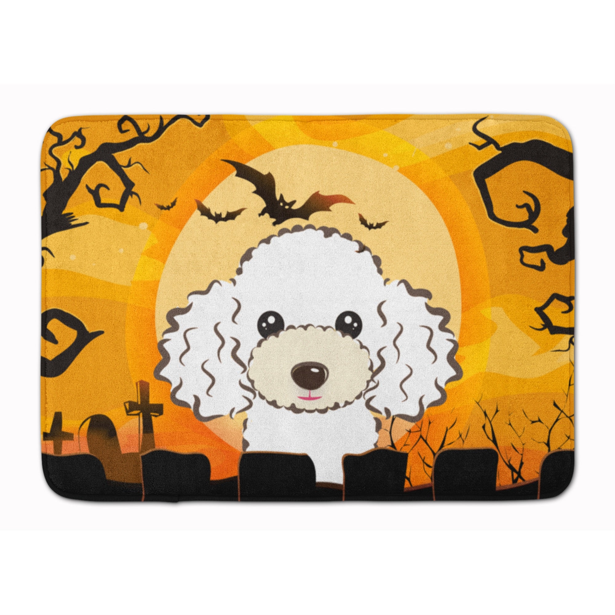 'Caroline'S Treasures Halloween White Poodle Floor Mat, 19'''' X 27'''', Multicolor''