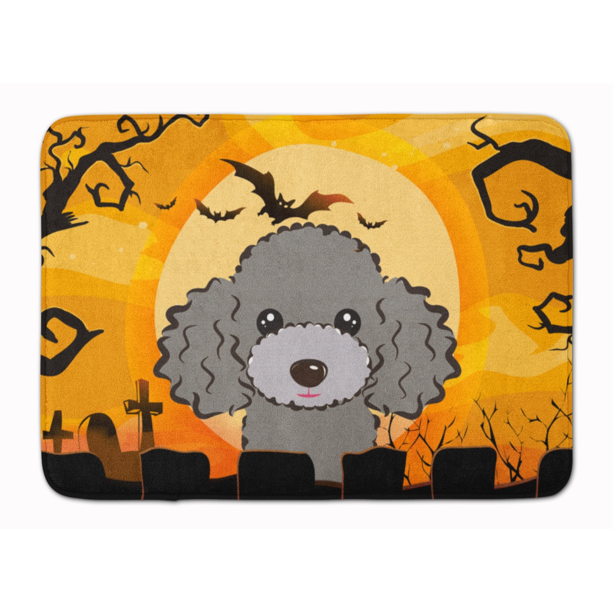 'Caroline'S Treasures Halloween Silver Gray Poodle Floor Mat, 19'''' X 27'''', Multicolor''