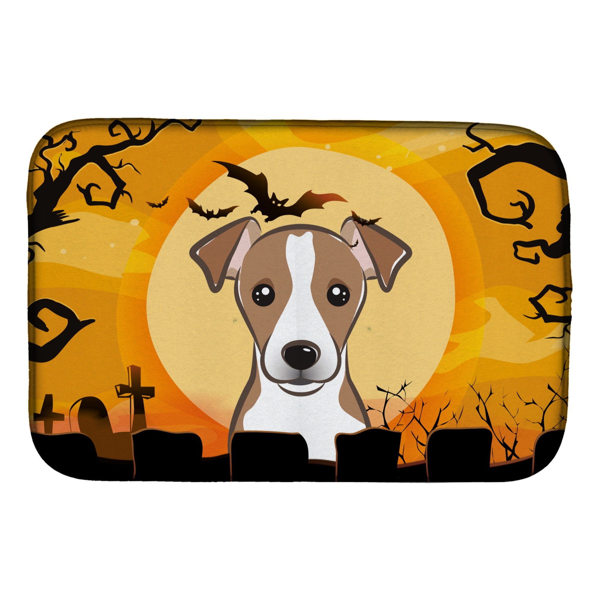 'Caroline'S Treasures Halloween Jack Russell Terrier Dish Drying Mat, 14'''' X 21''''''