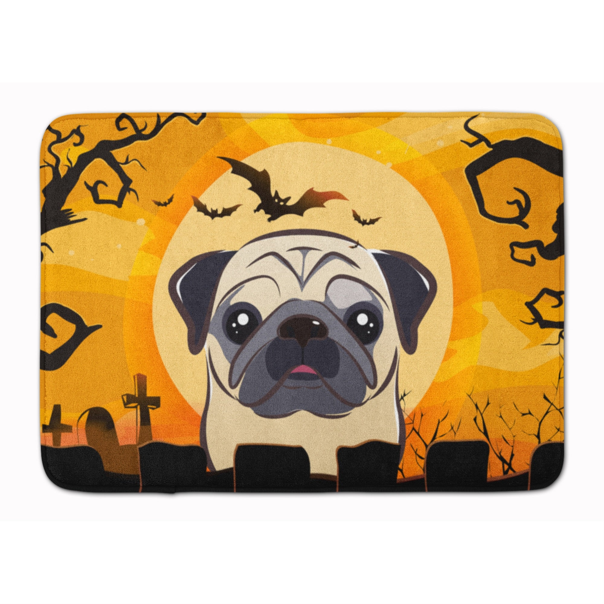 'Caroline'S Treasures Halloween Fawn Pug Floor Mat, 19'''' X 27'''', Multicolor''