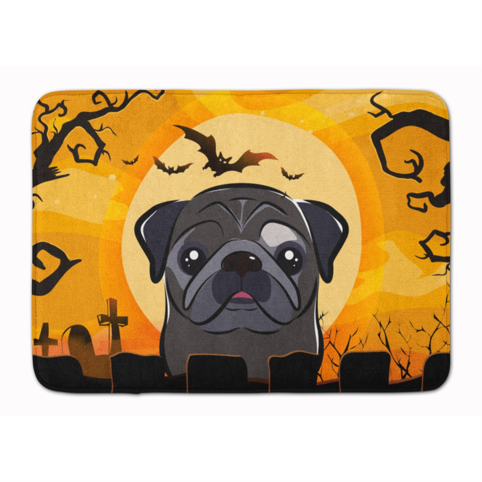 'Caroline'S Treasures Halloween Black Pug Floor Mat, 19'''' X 27'''', Multicolor''