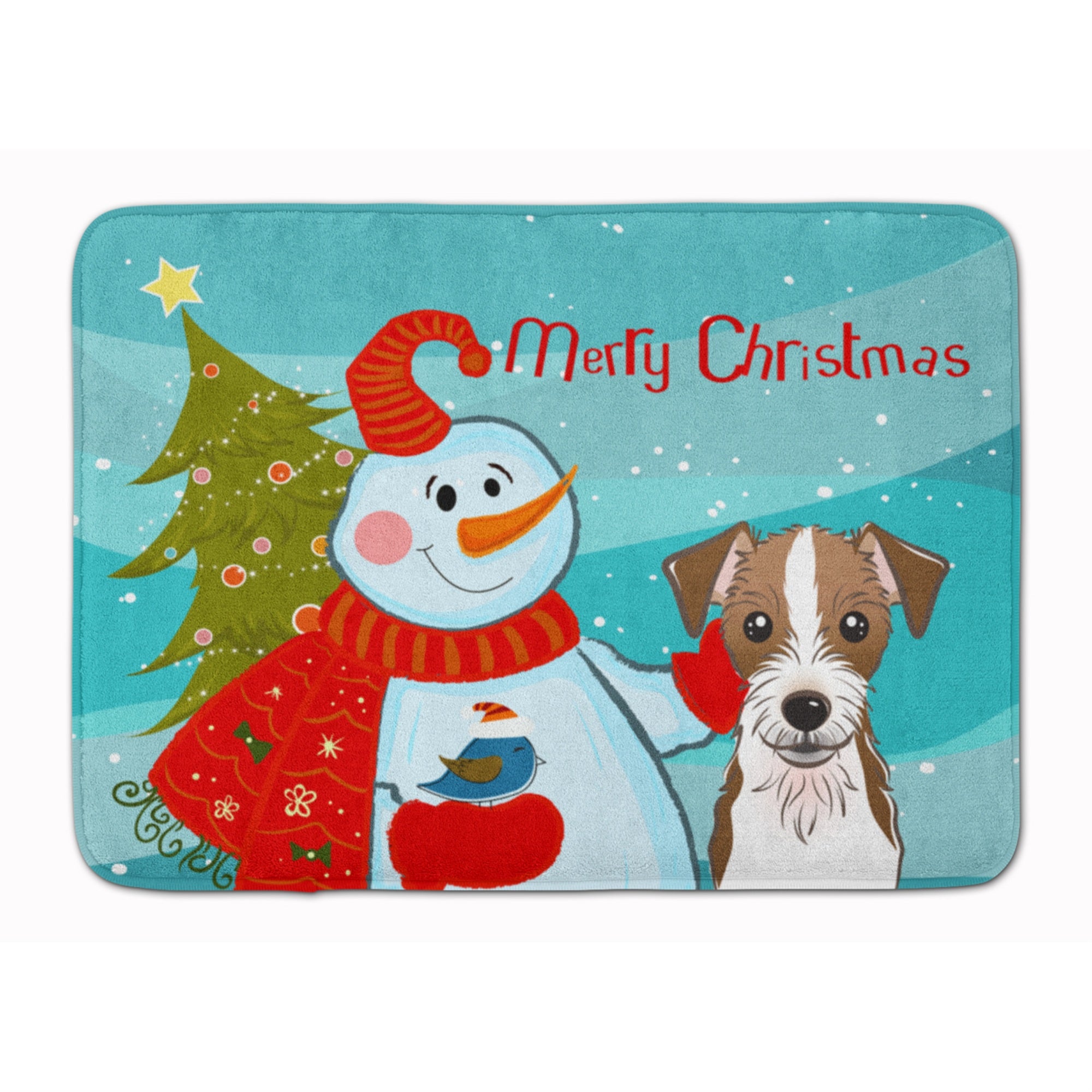 'Caroline'S Treasures Snowman With Jack Russell Terrier Floor Mat, 19'''' X 27'''', Multicolor''