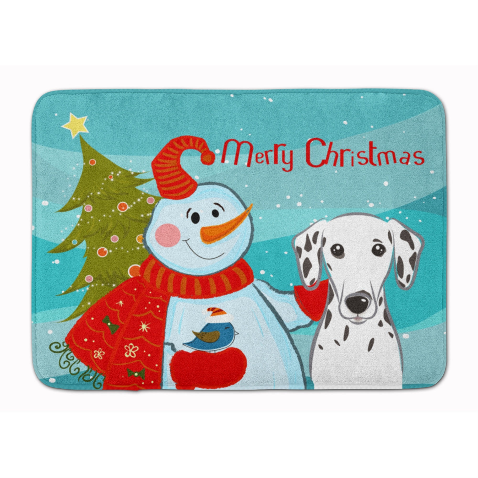 'Caroline'S Treasures Snowman With Dalmatian Floor Mat, 19'''' X 27'''', Multicolor''