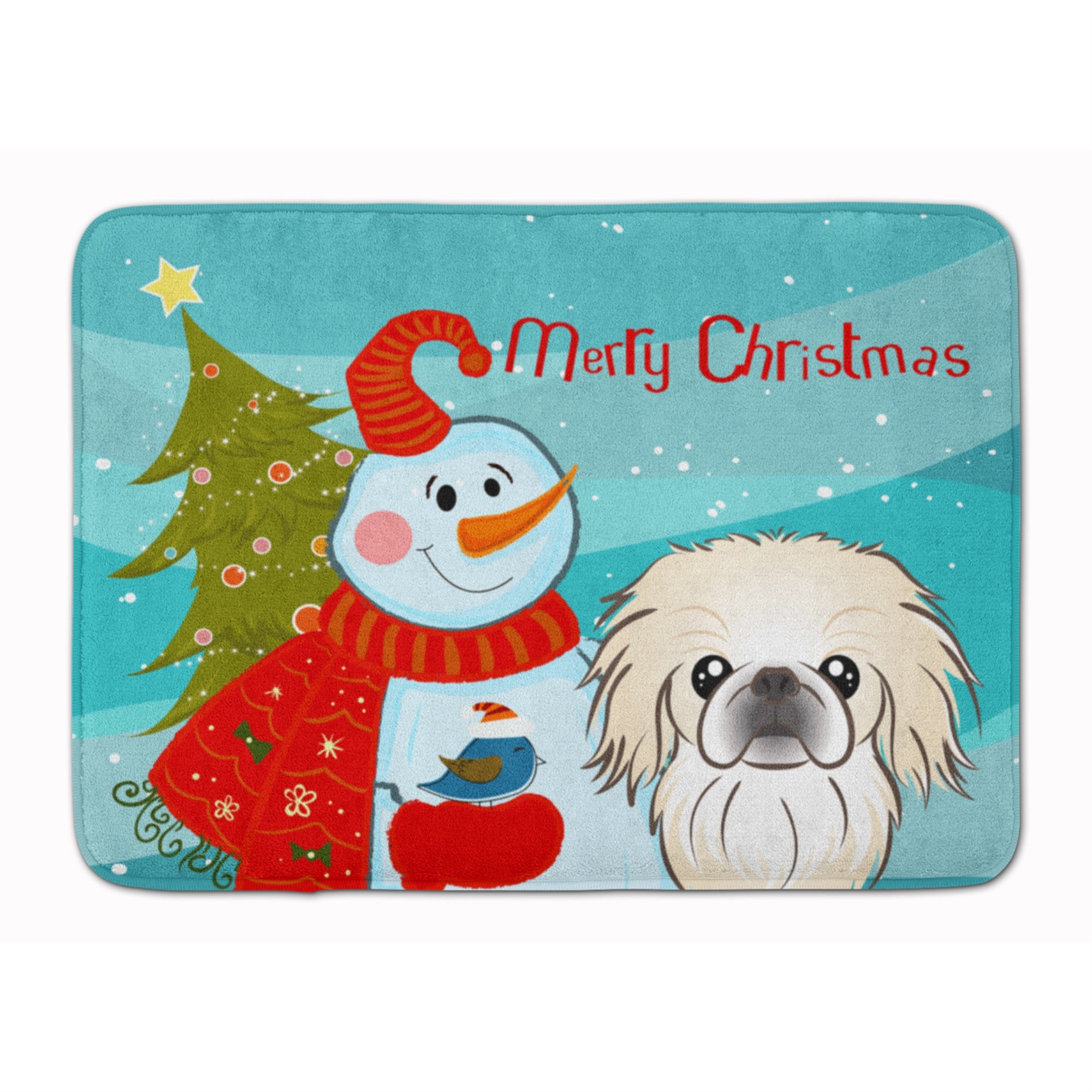 'Caroline'S Treasures Snowman With Pekingese Floor Mat, 19'''' X 27'''', Multicolor''