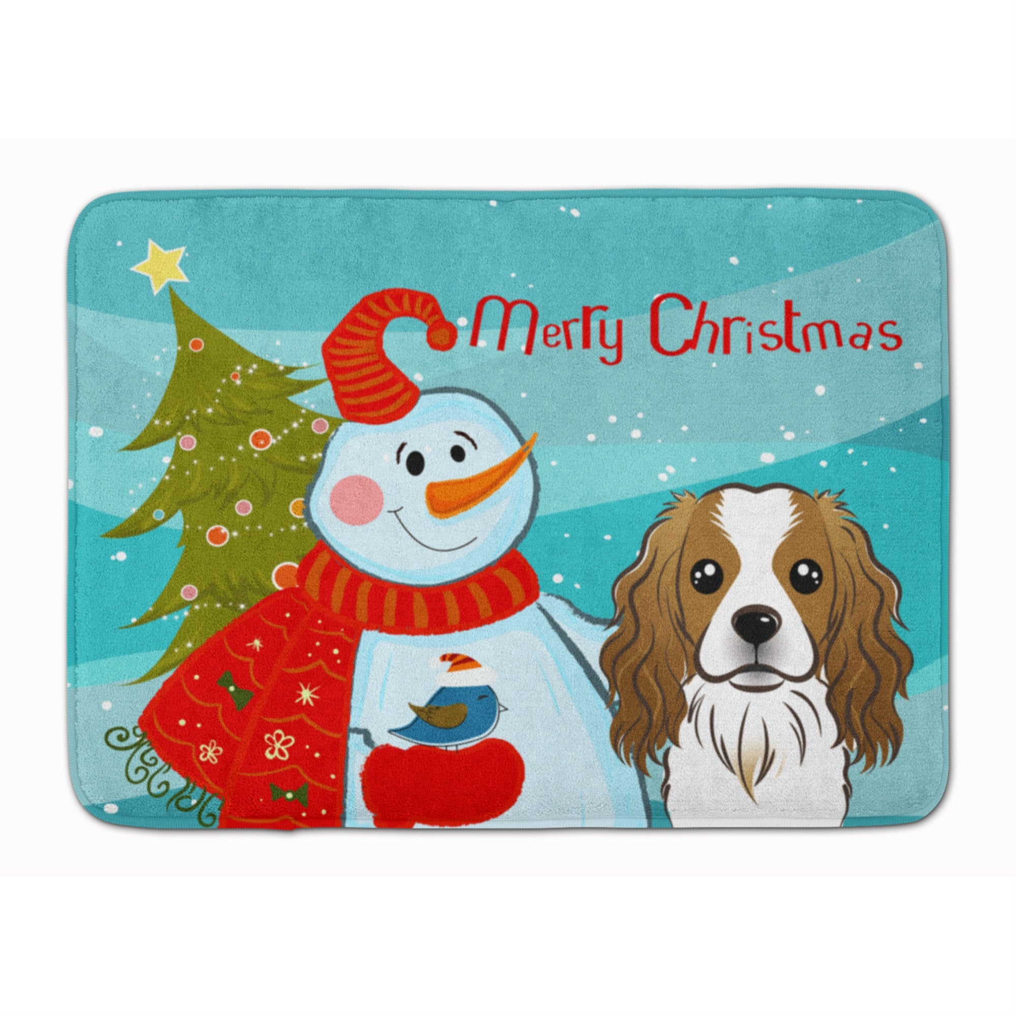 'Caroline'S Treasures Snowman With Cavalier Spaniel Floor Mat, 19'''' X 27'''', Multicolor''