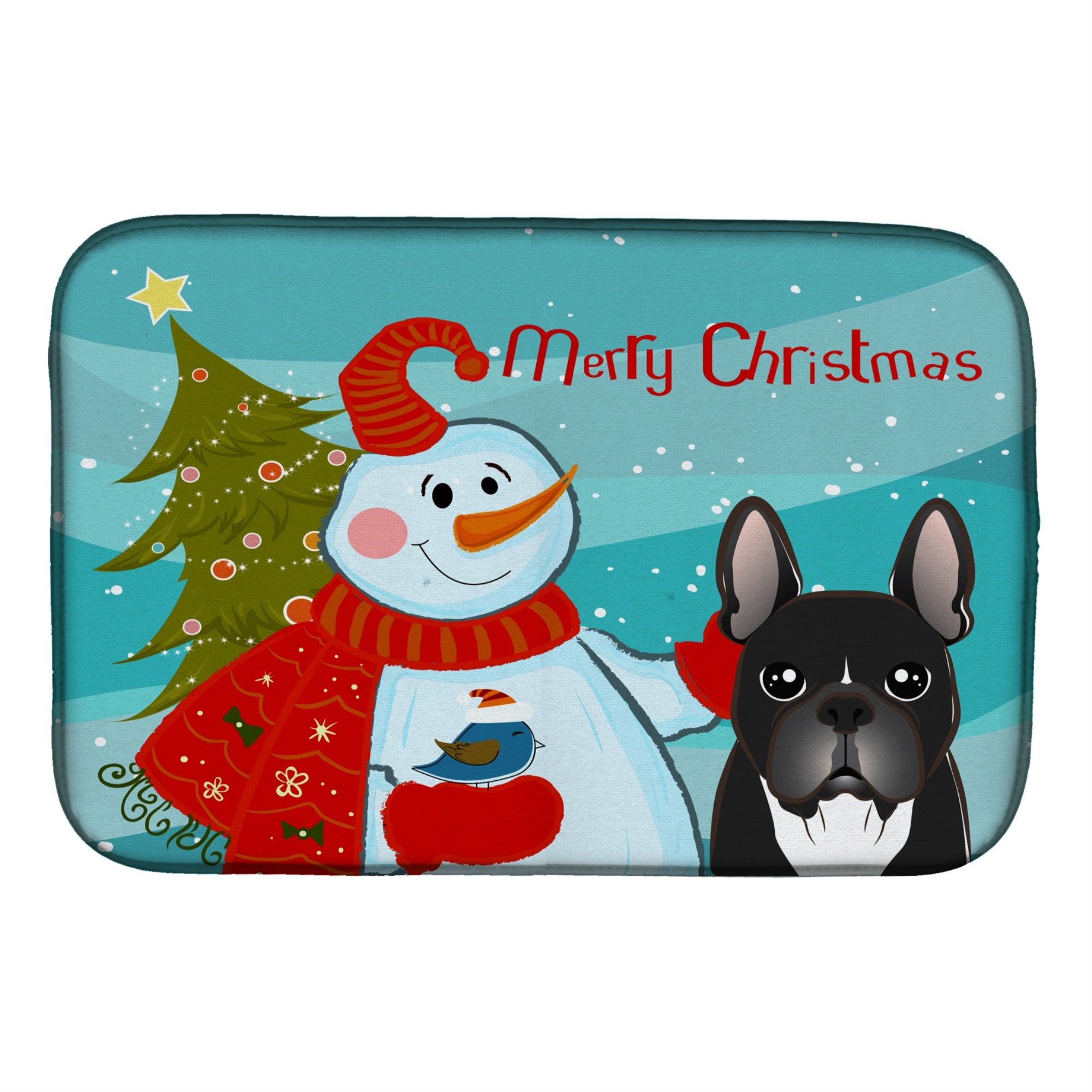 'Caroline'S Treasures Bb1847Ddm Dish Drying Mat, 14 X 21, Snowman''