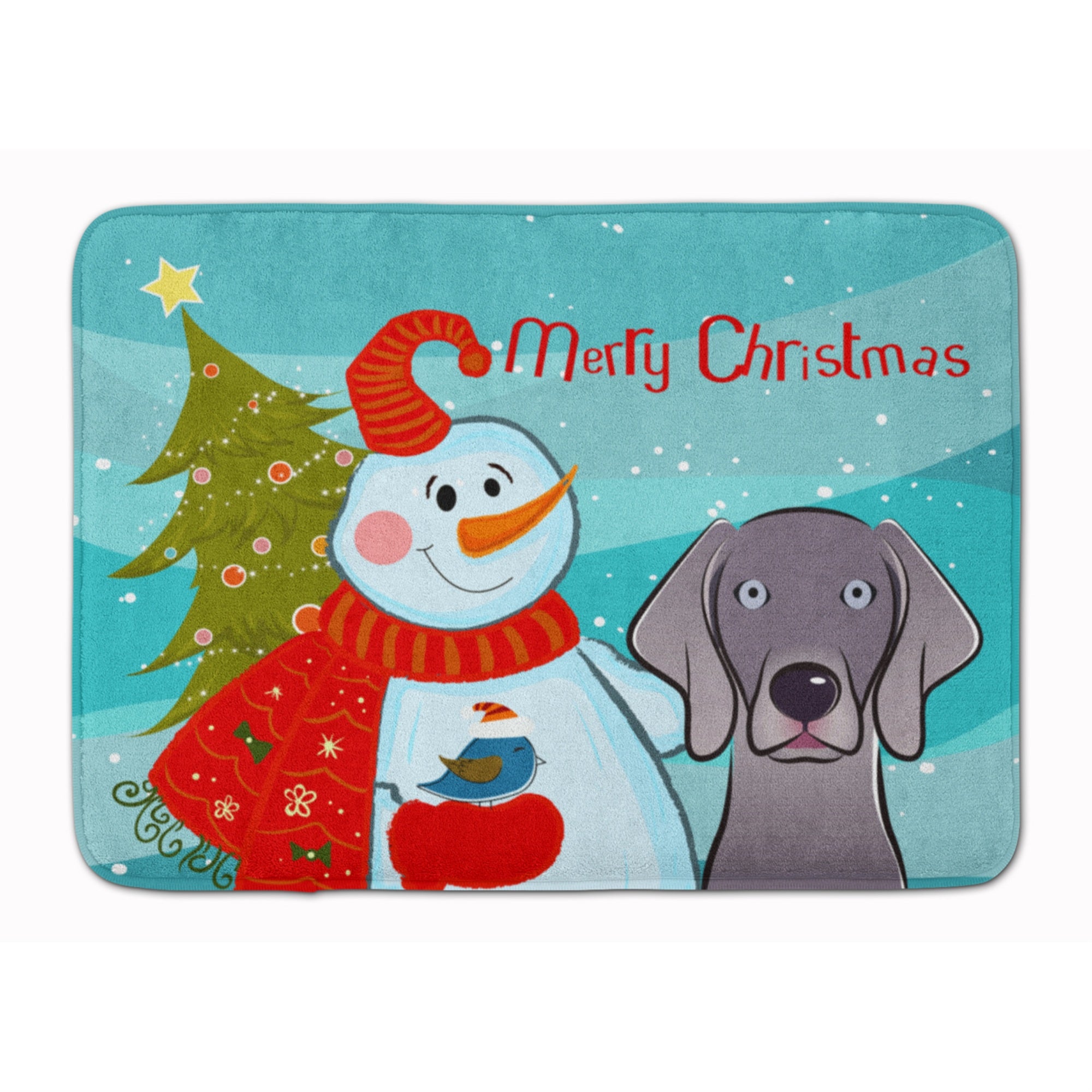 'Caroline'S Treasures Snowman With Weimaraner Floor Mat, 19'''' X 27'''', Multicolor''