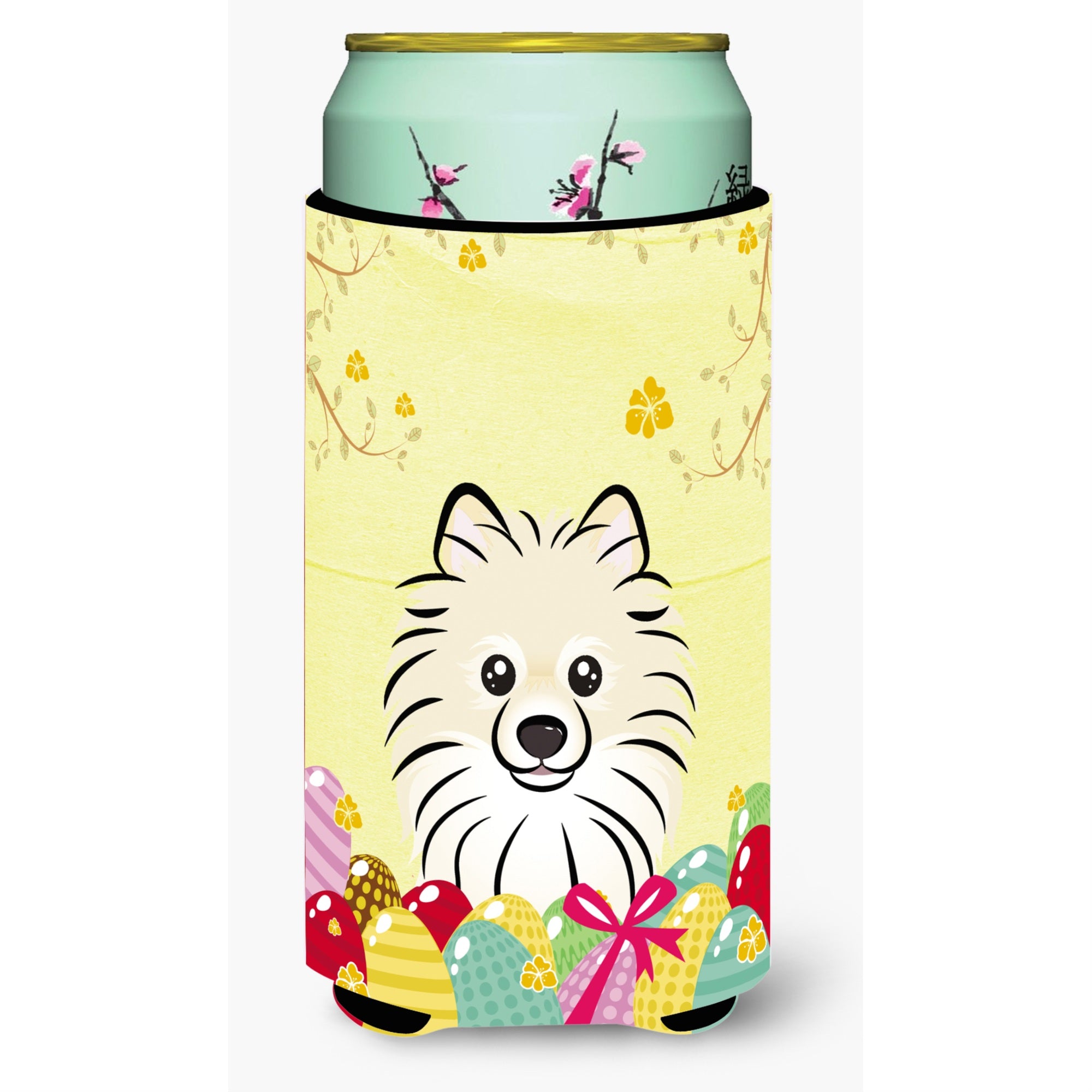 'Caroline'S Treasures Bb1889Tbc ''''Pomeranian Easter Egg Hunt'''' Tall Boy Hugger Koozie, Multicolor''