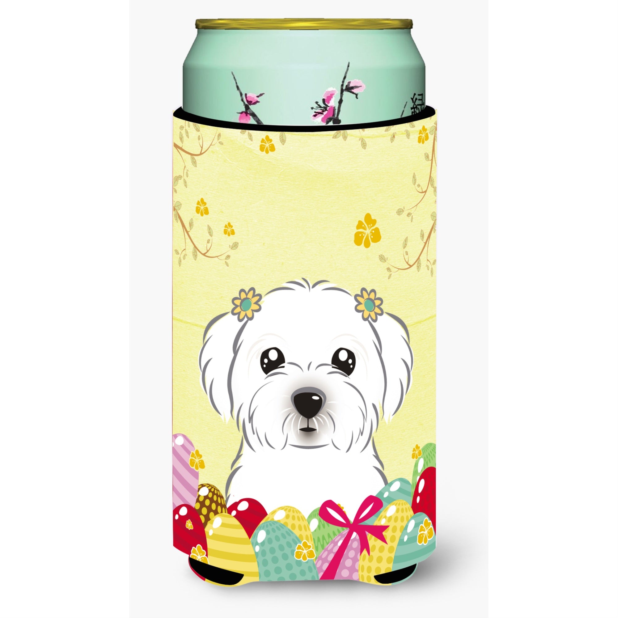 'Caroline'S Treasures Bb1890Tbc ''''Maltese Easter Egg Hunt'''' Tall Boy Hugger Koozie, Multicolor''