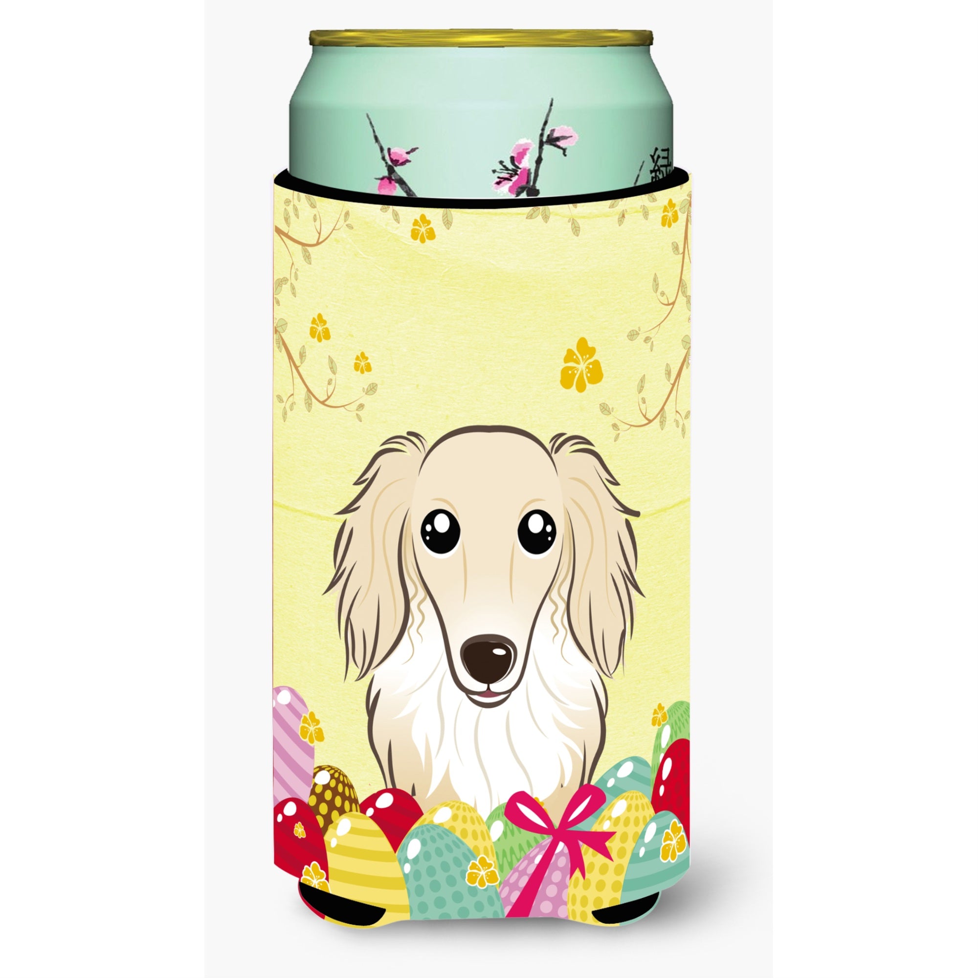 'Caroline'S Treasures Bb1894Tbc ''''Longhair Crme Dachshund Easter Egg Hunt'''' Tall Boy Hugger Koozie, Multicolor''