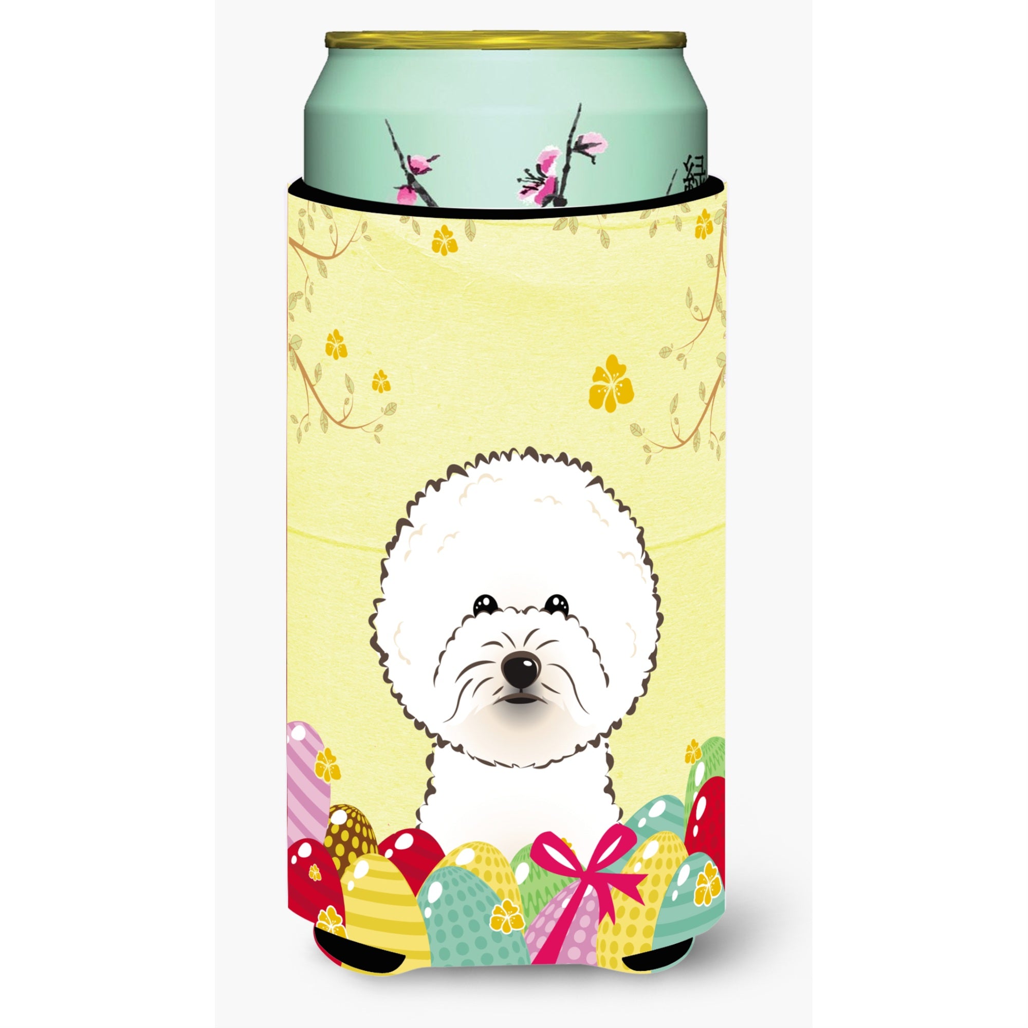 'Caroline'S Treasures Bb1899Tbc ''''Bichon Frise Easter Egg Hunt'''' Tall Boy Hugger Koozie, Multicolor''