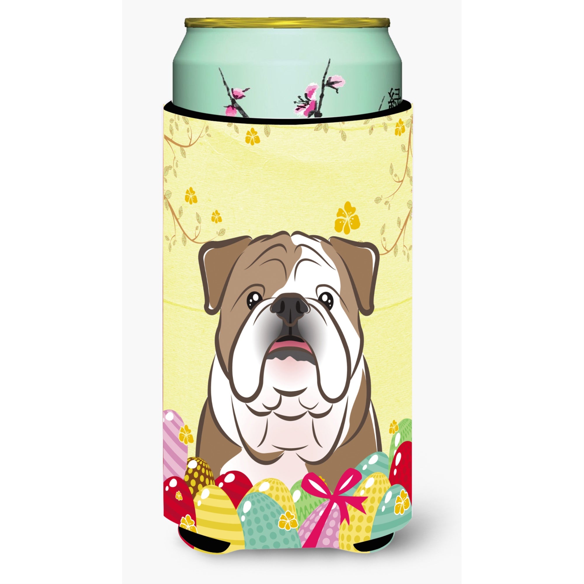 'Caroline'S Treasures Bb1901Tbc ''''English Bulldog Easter Egg Hunt'''' Tall Boy Hugger Koozie, Multicolor''